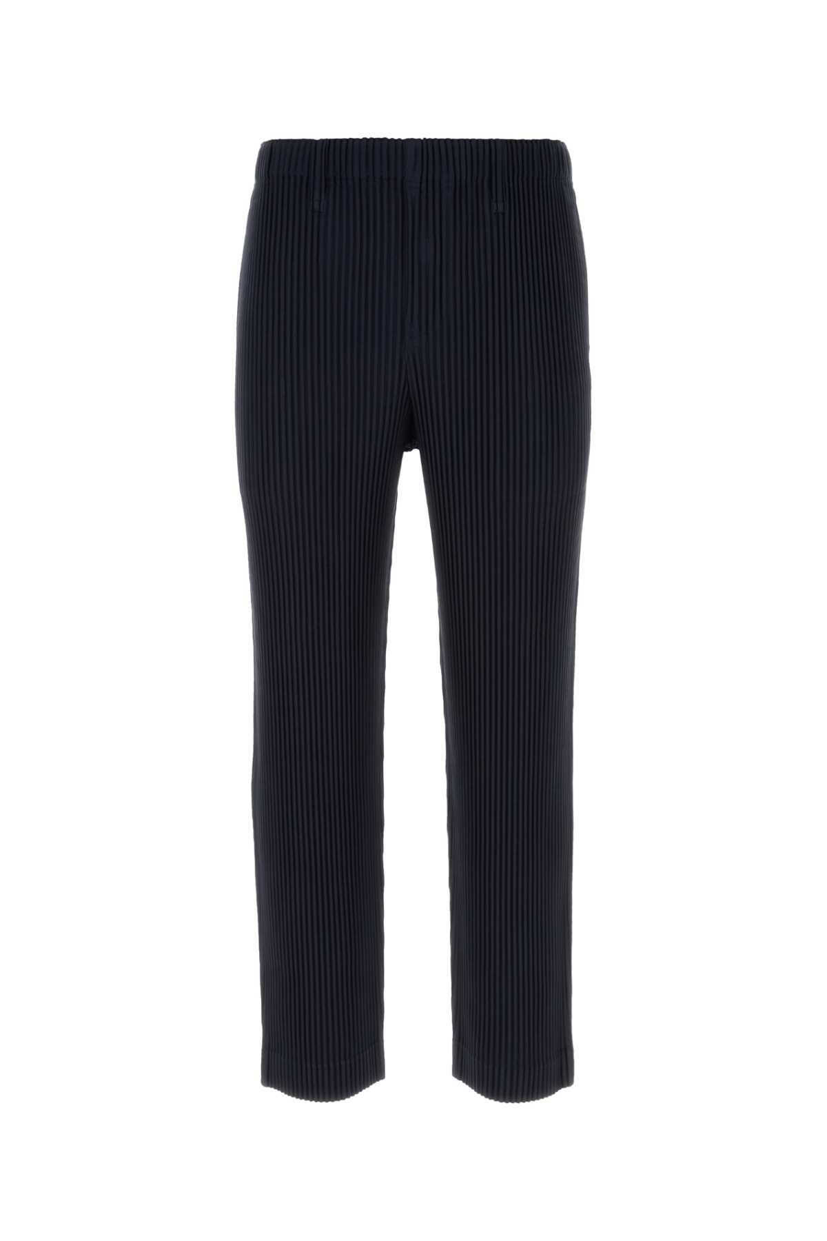 Shop Issey Miyake Midnight Blue Polyester Pant In Navy