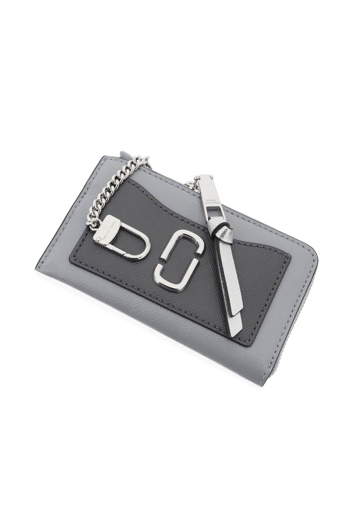 Shop Marc Jacobs The Utility Snapshot Top Zip Multi Wallet In Wolf Grey Multi (grey)