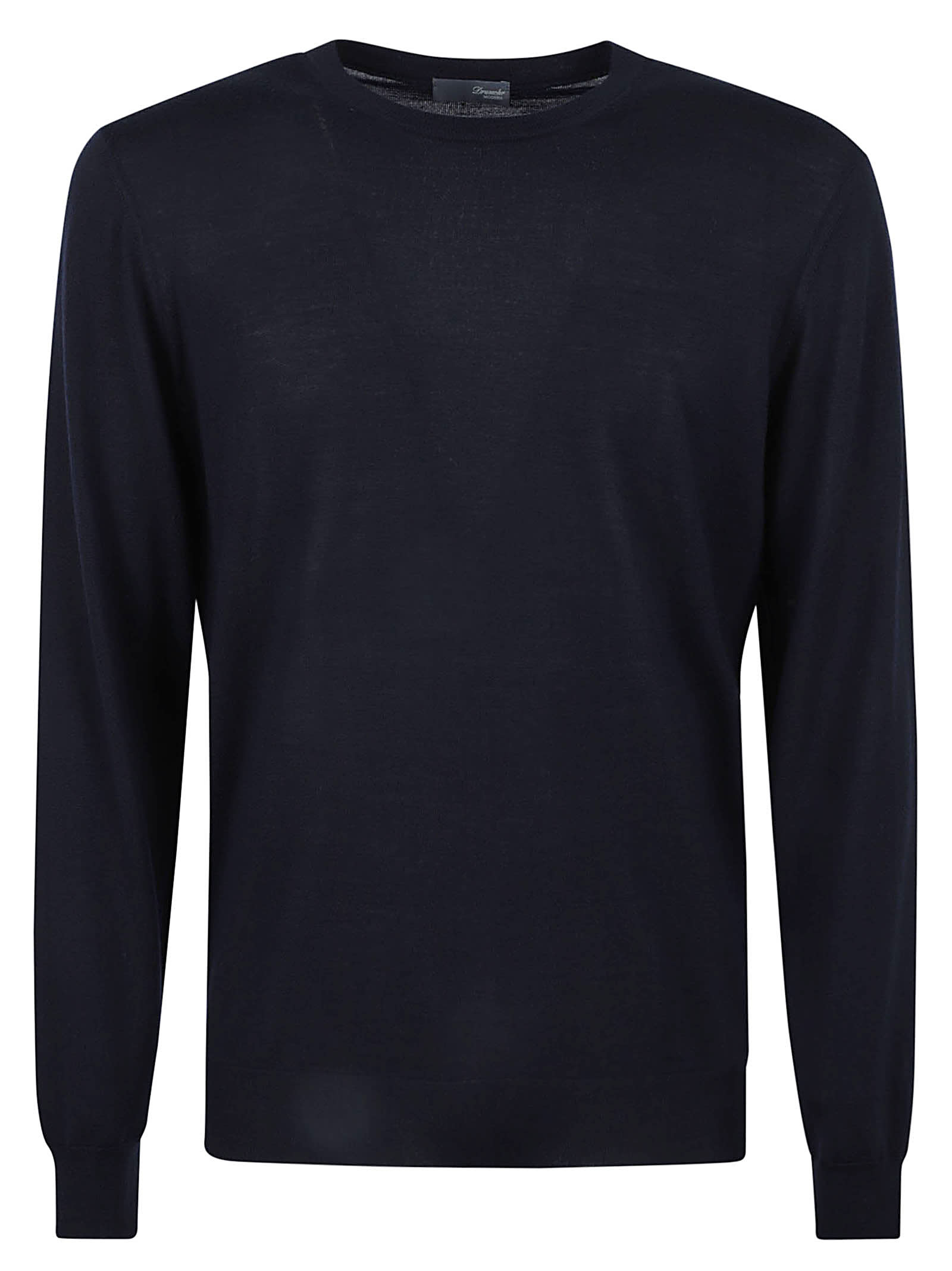 Shop Drumohr Plain Ribbed Sweater Sweater In Blu