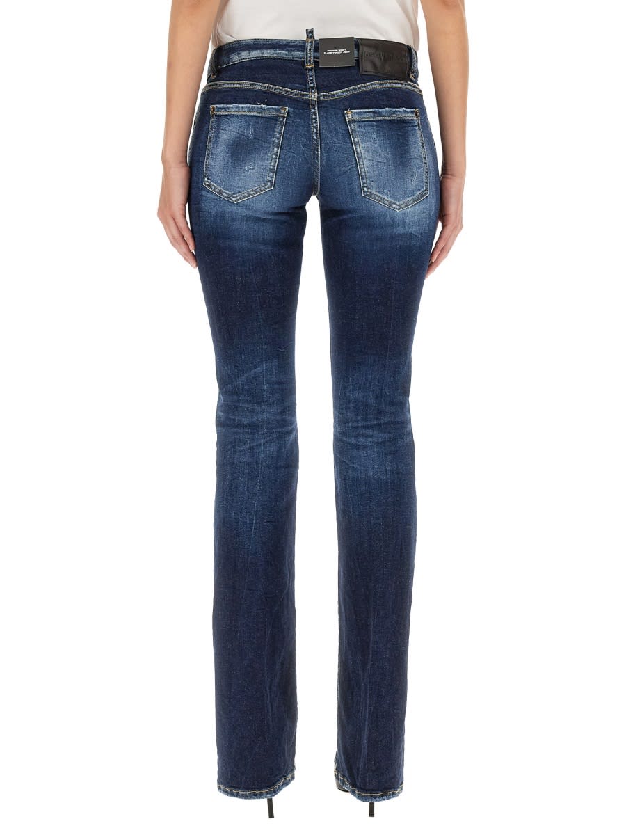 Shop Dsquared2 Twiggy Flare Jeans In Blue
