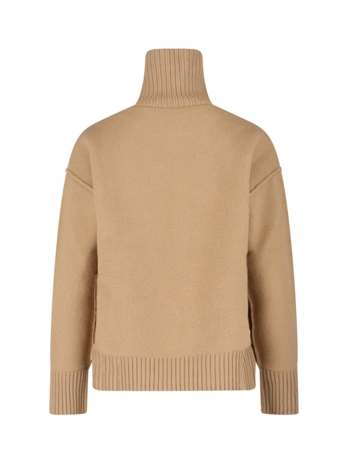 Ami Alexandre Mattiussi Ami Paris Women Ami De Coeur Turtleneck Sweater In Brown