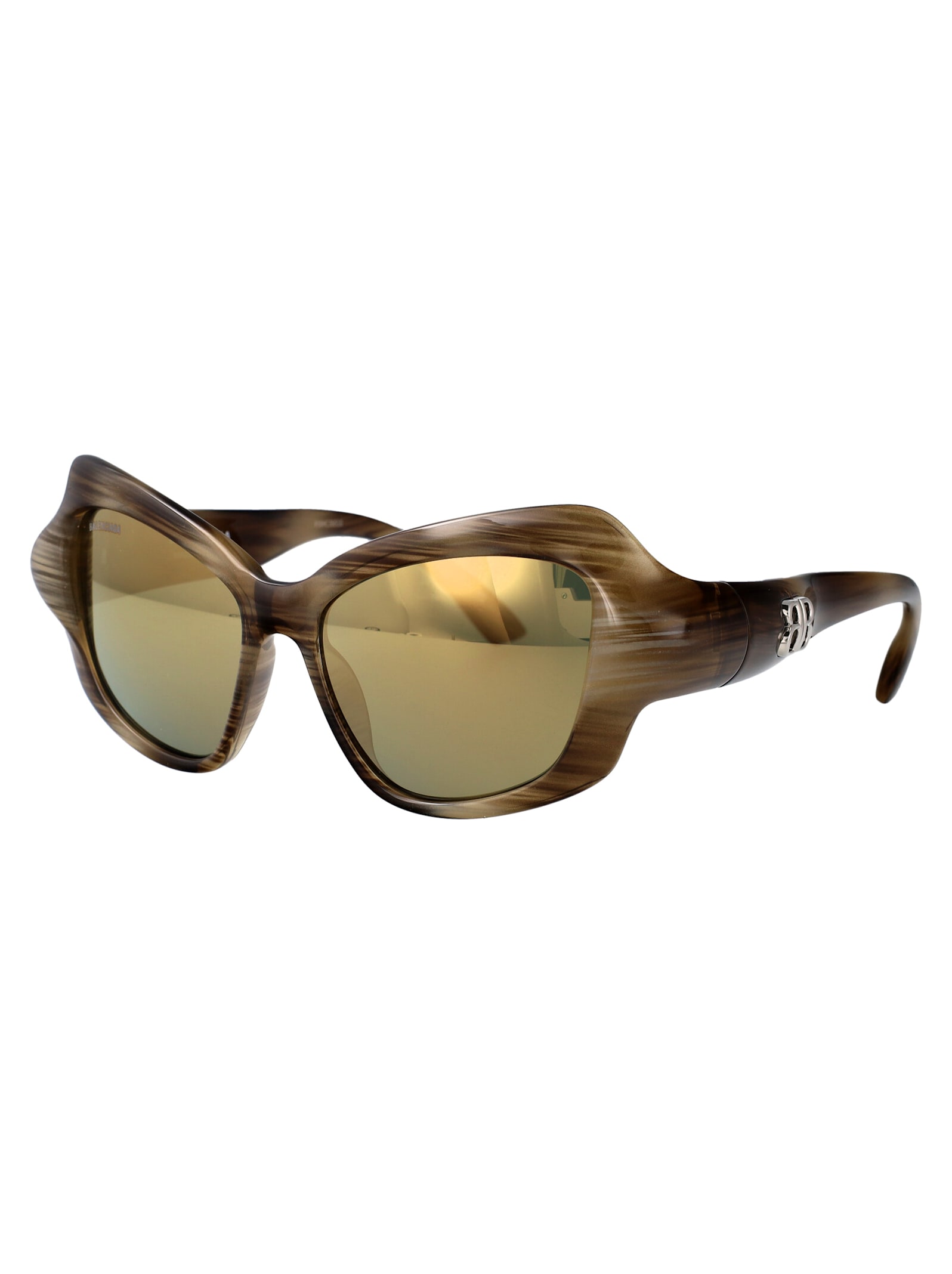 Balenciaga Injectate Havana Sunglasses In Havana-havana-bronze