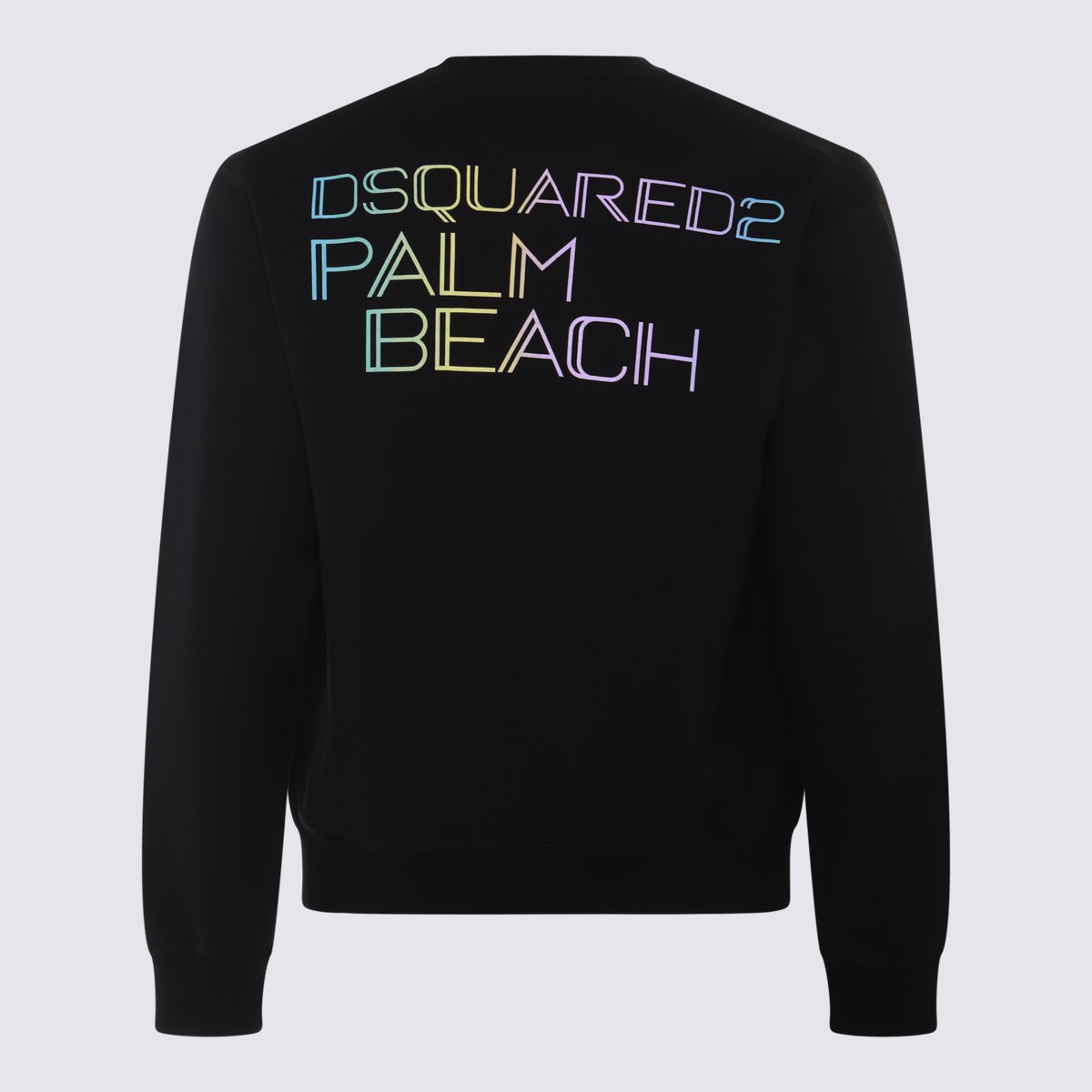 Shop Dsquared2 Black Multicolour Cotton Sweatshirt