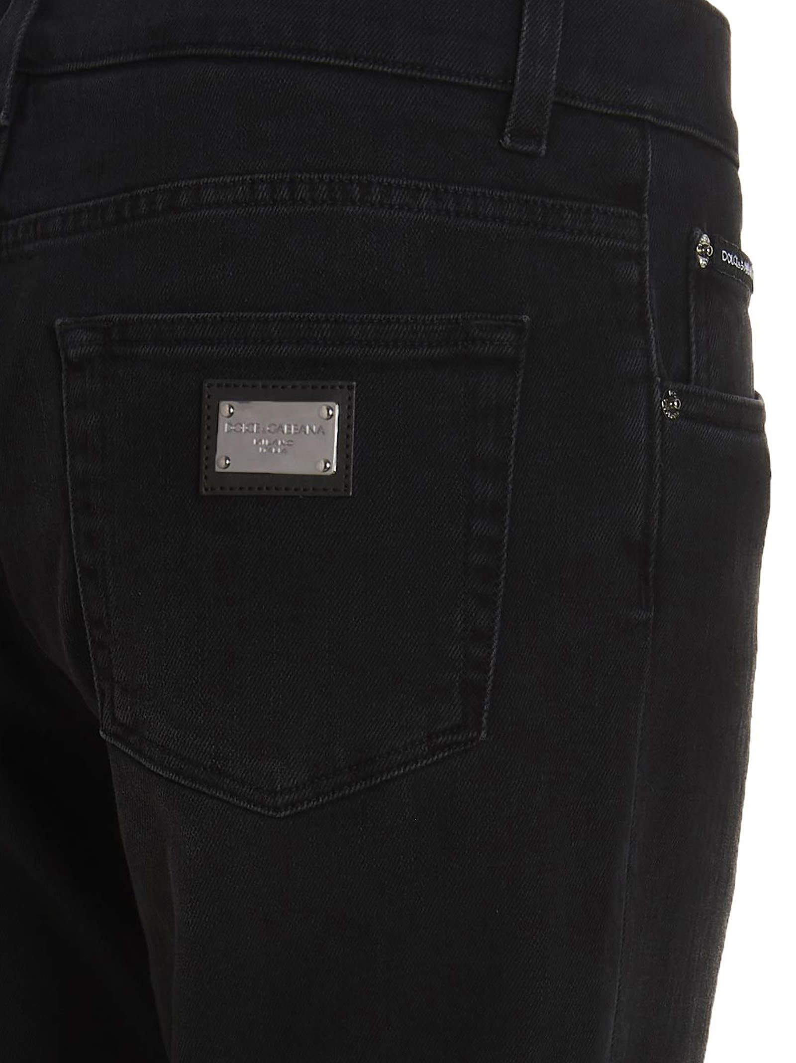 Shop Dolce & Gabbana Dg Essential Jeans In Black