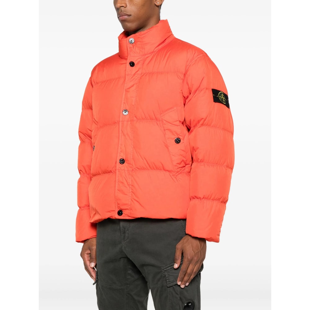 Stone Island Down Jacket In Lightweight Recycled Nylon Reps Jackets Red In Pink