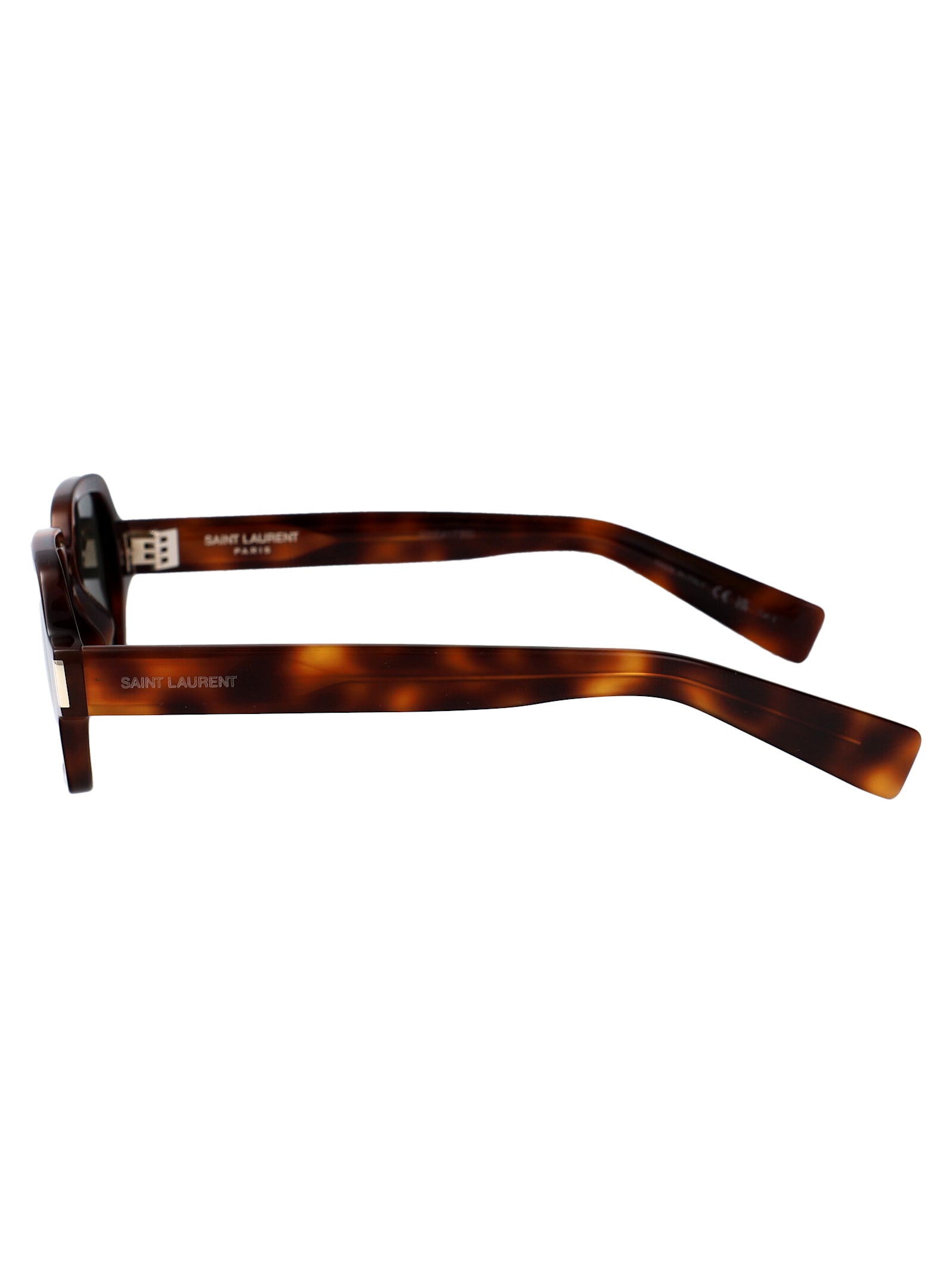 Saint Laurent Havana-havana-grey Acetate Sunglasses