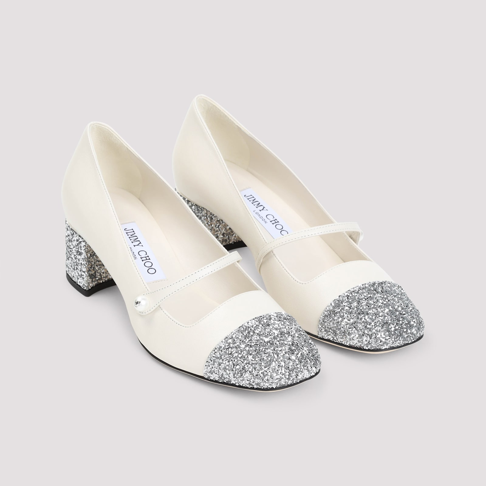 Jimmy Choo Heels In Silver Latte