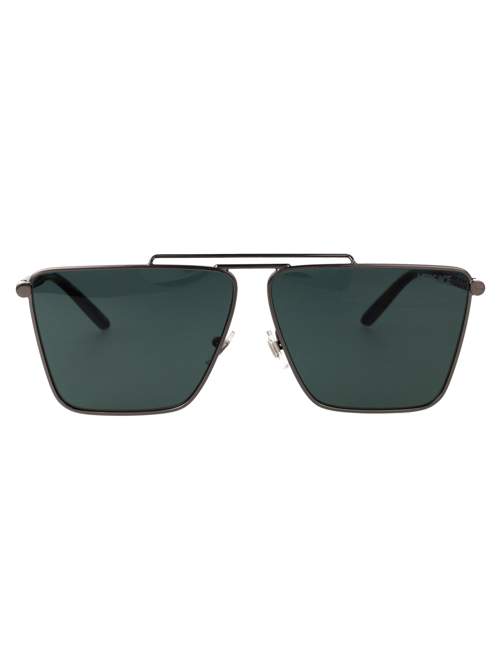 Shop Versace 0ve2266 Sunglasses In 10013h Gunmetal