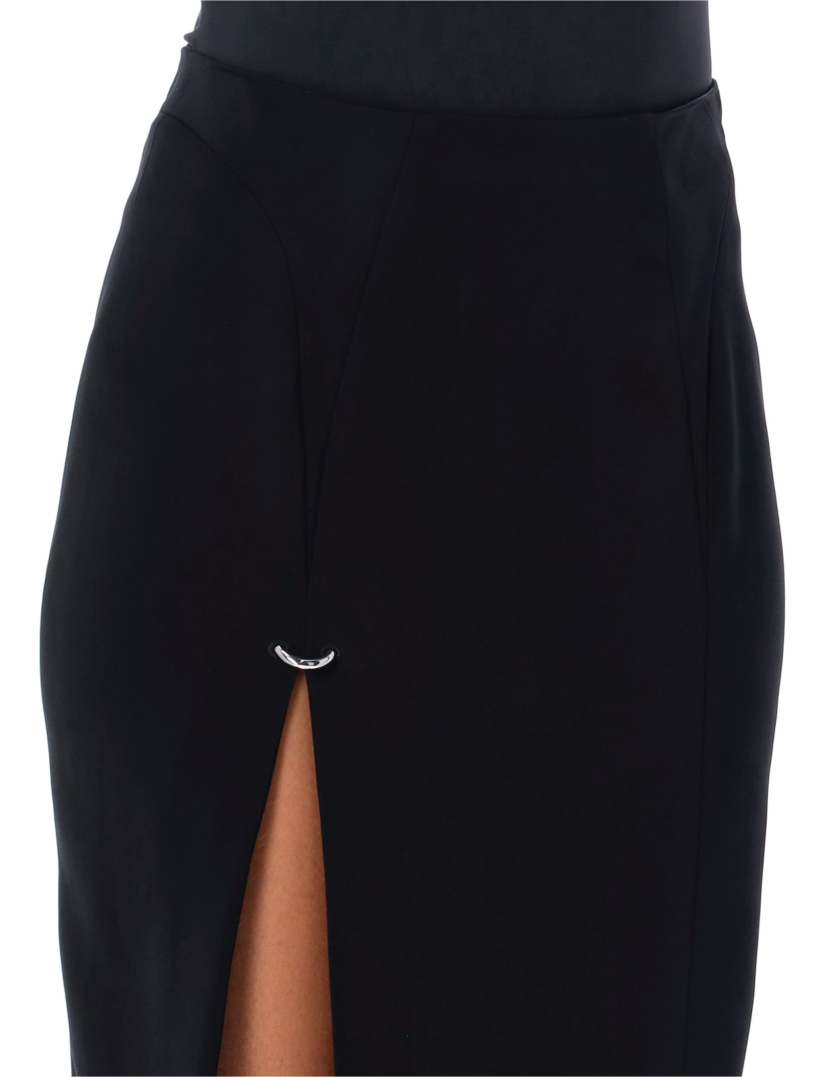 Shop Mugler Longuette Skirt In Black