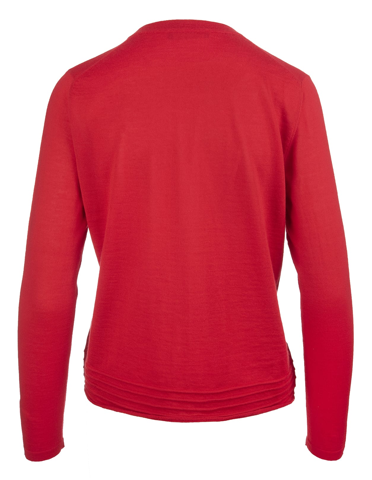FEDELI FEDELI RED CARDIGAN WITH ROUND