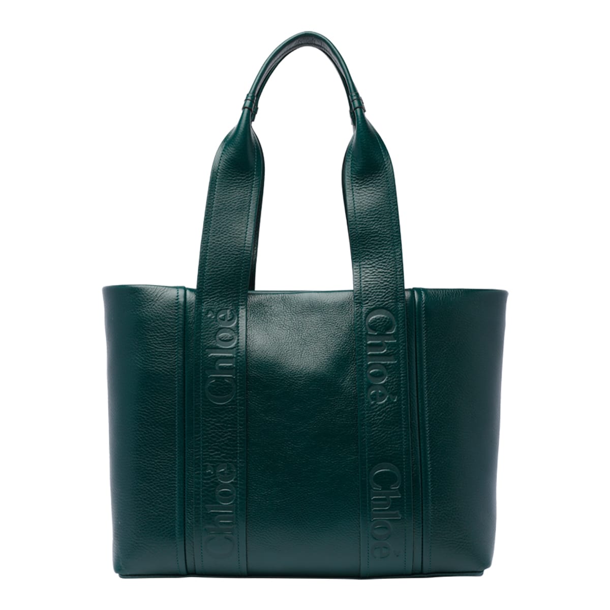 Shop Chloé Woody Tote Bag In Green