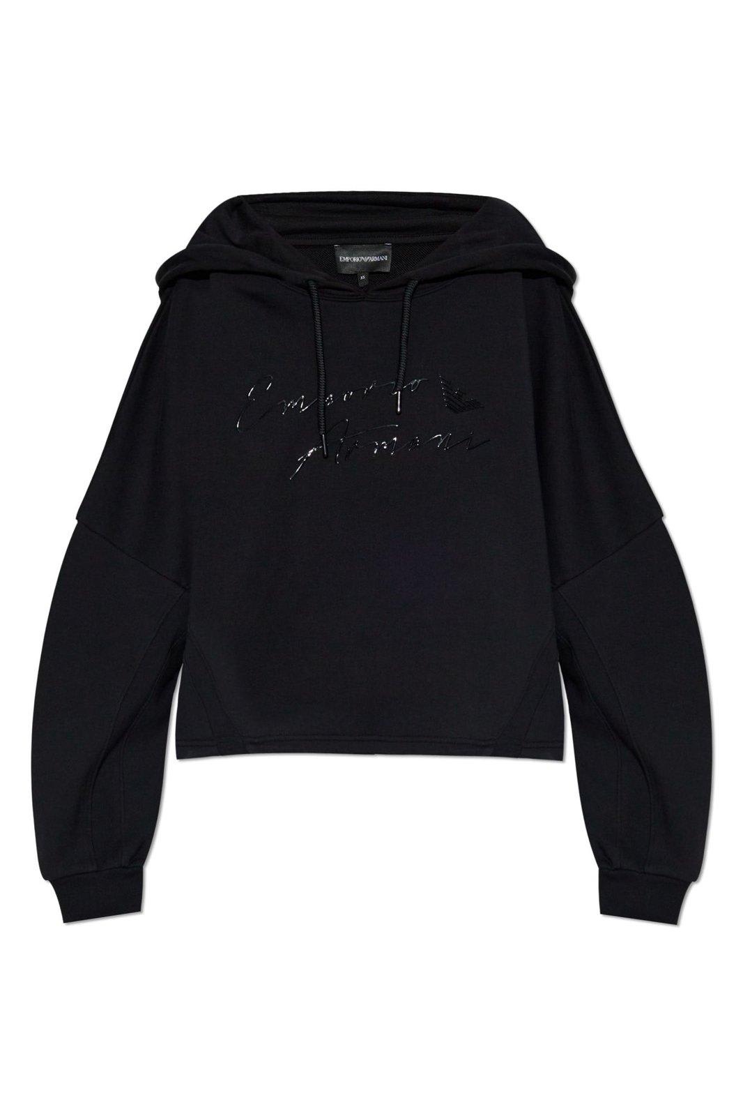 Shop Emporio Armani Sweatshirt With Logo In Black