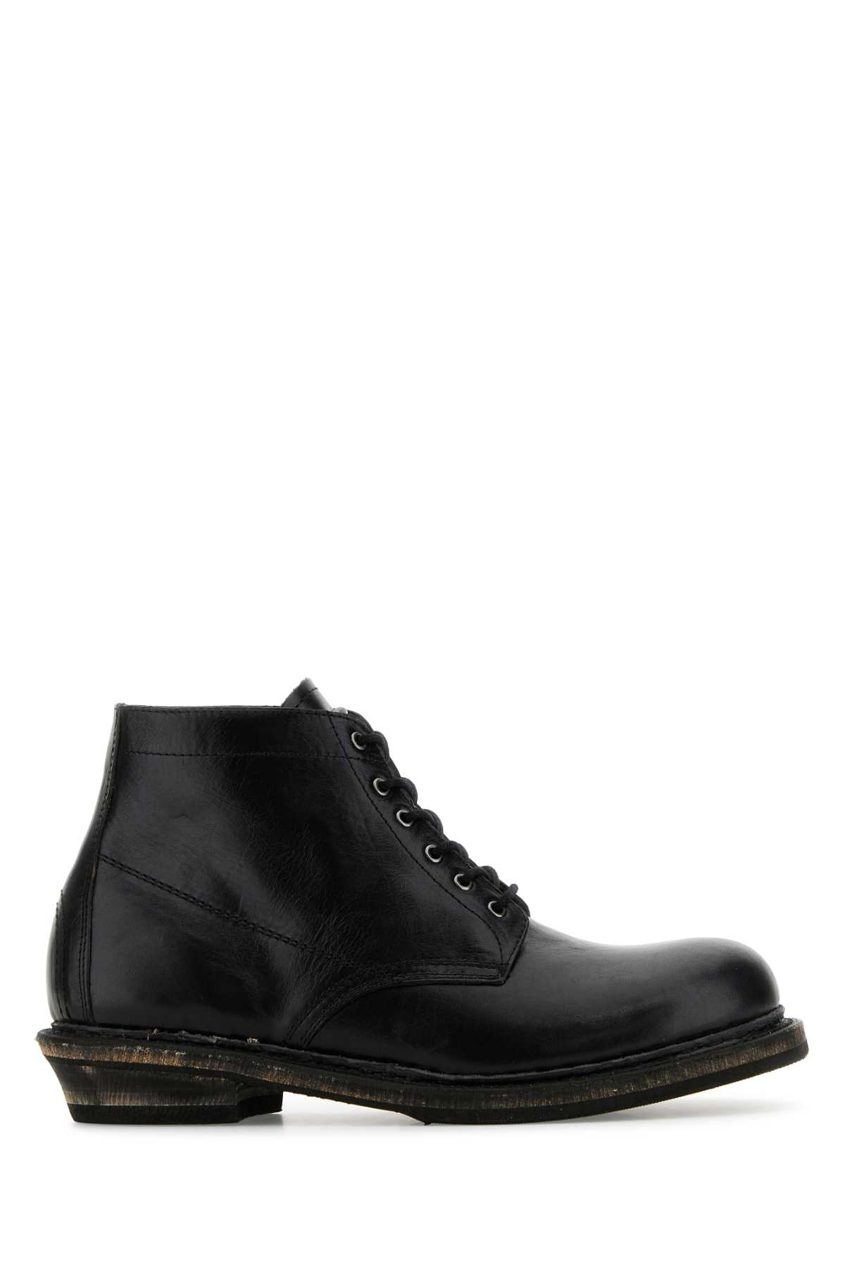 Our Legacy Black Leather Cortege Ankle Boots