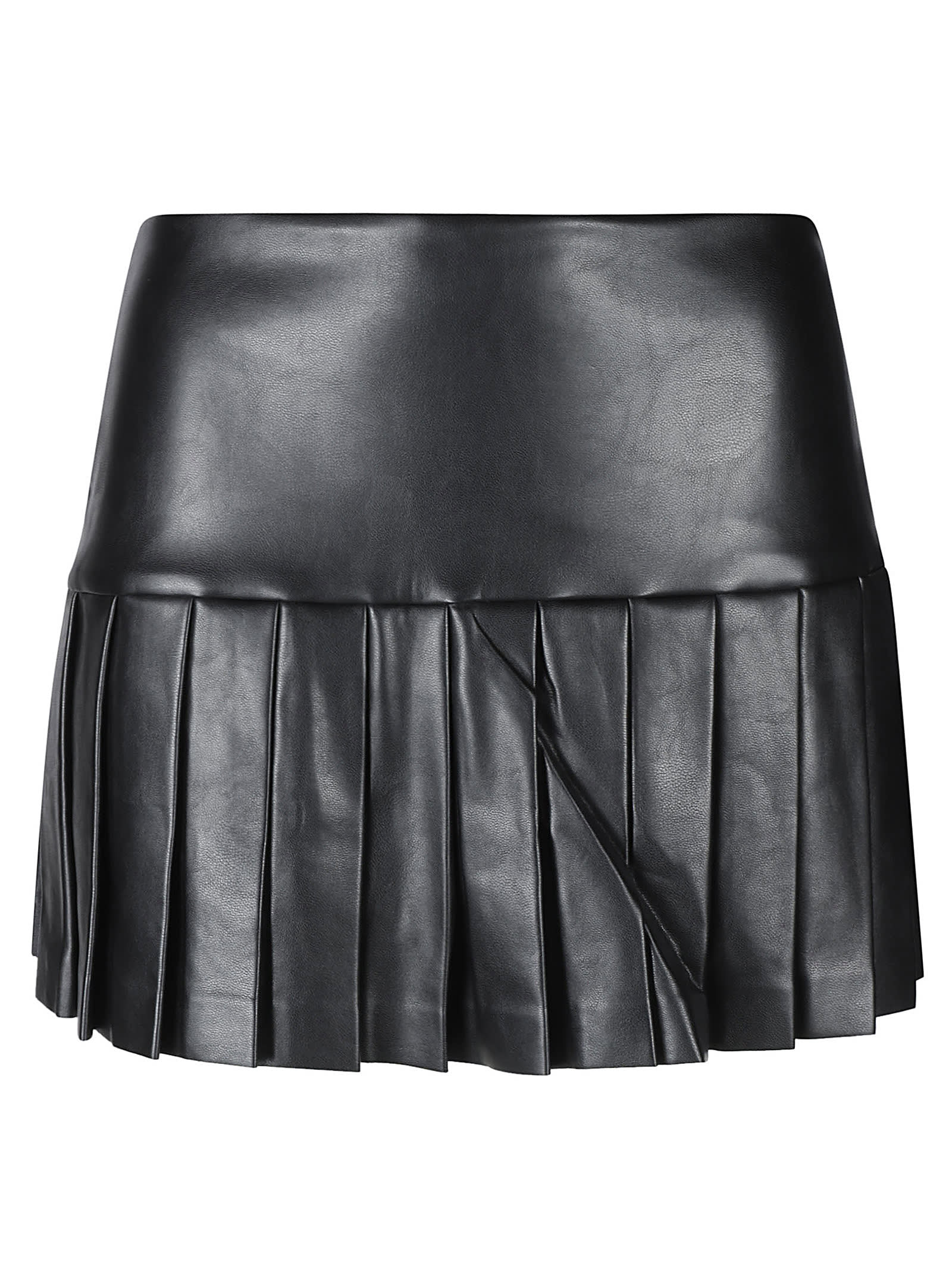 Shop Norma Kamali Pleated Pickleball Skirt In Black