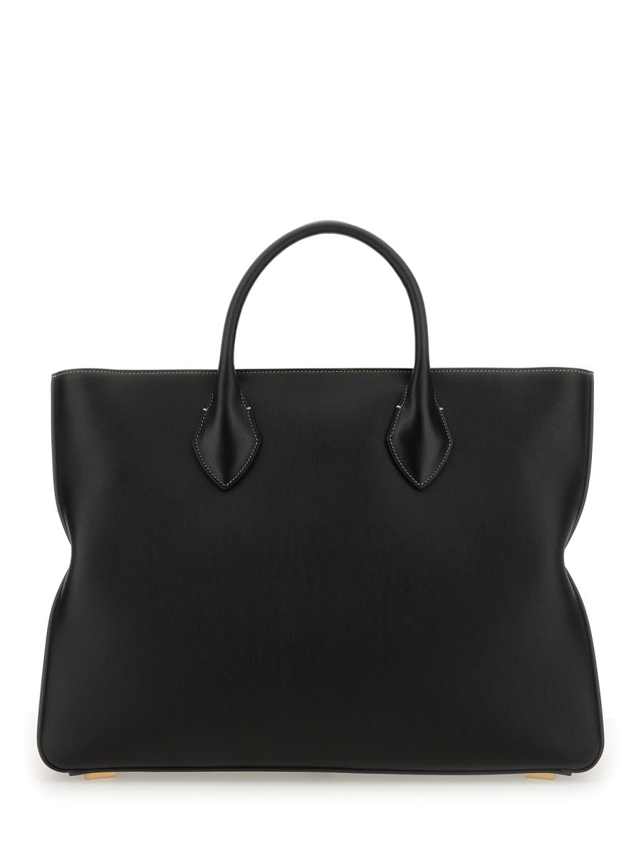 Ferragamo Star-shaped Tote Bag Large In Black