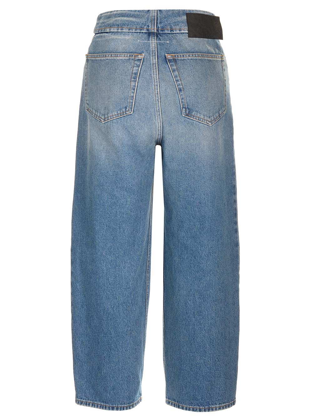 Shop Mm6 Maison Margiela Balloon Shape Jeans In Blue