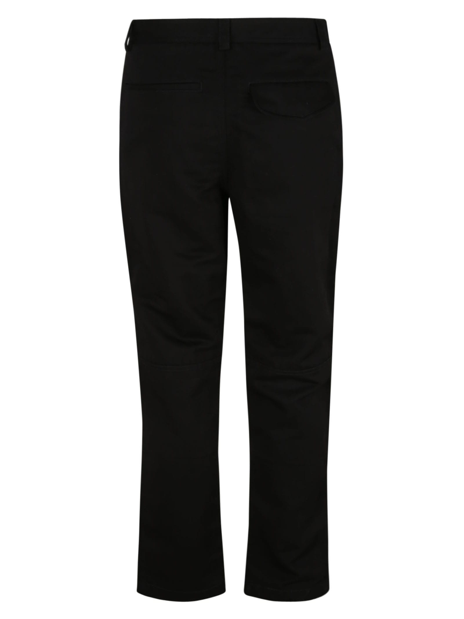 Shop Burberry Buttoned Trousers In Black