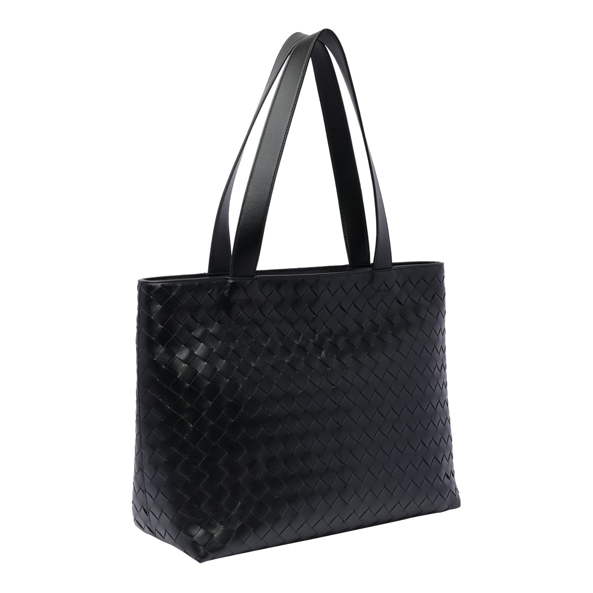 Shop Bottega Veneta Small Intrecciato Zipped Tote In Black