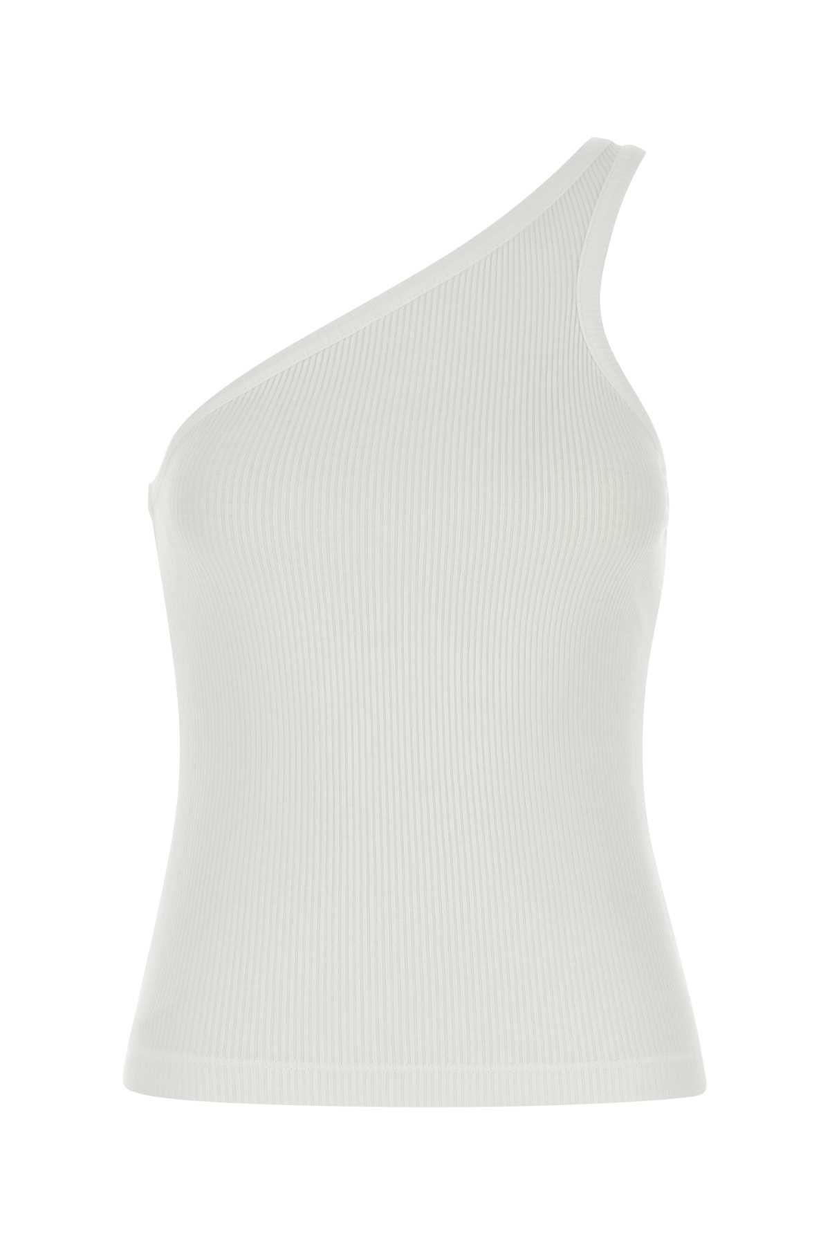 Agolde Stretch Cotton Blend Tank Top In White