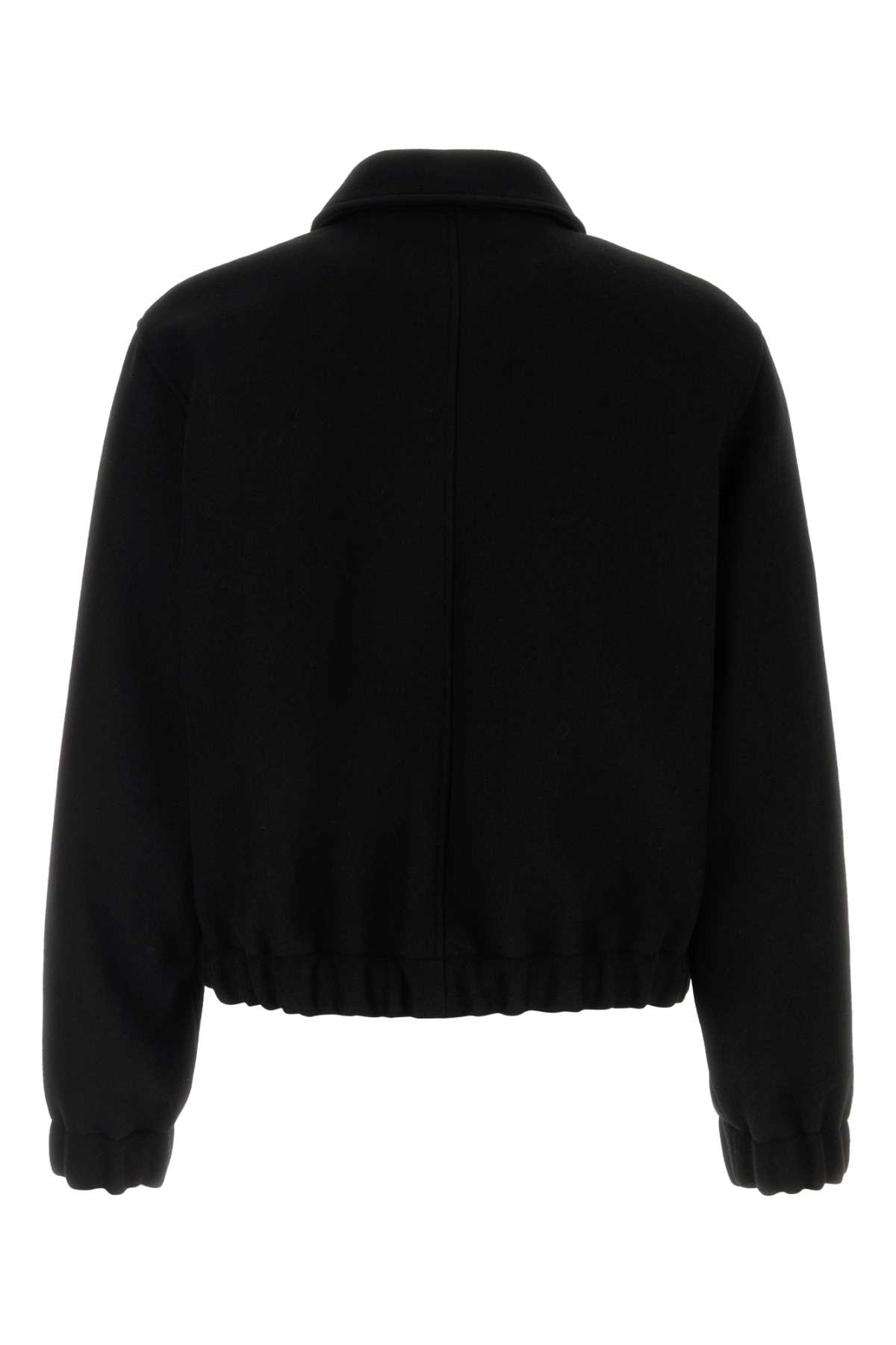 Shop Ami Alexandre Mattiussi Black Wool Jacket