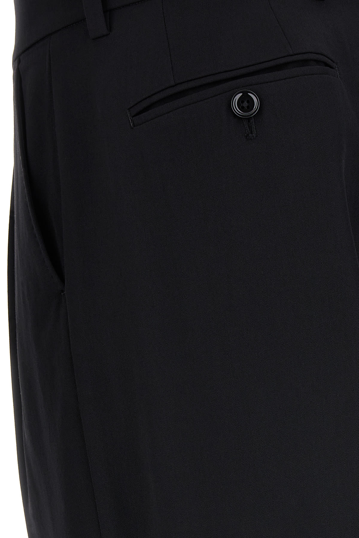 Shop Dolce & Gabbana Black Stretch Wool Pant In N0000