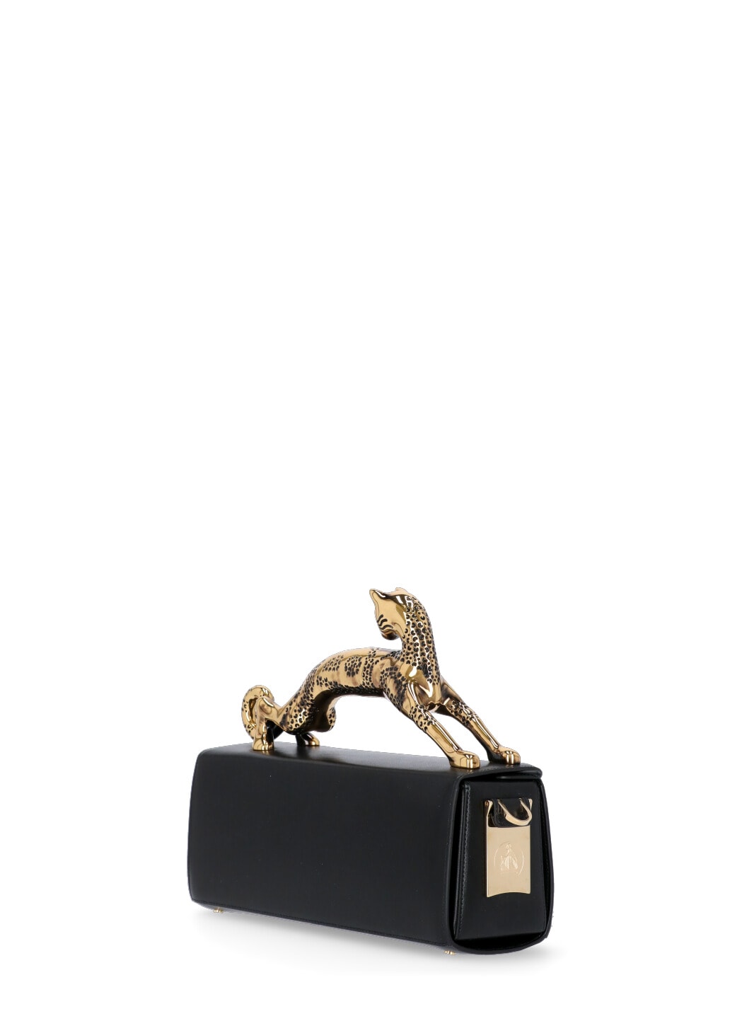 Shop Lanvin Pencil Cat Hand Bag In Black