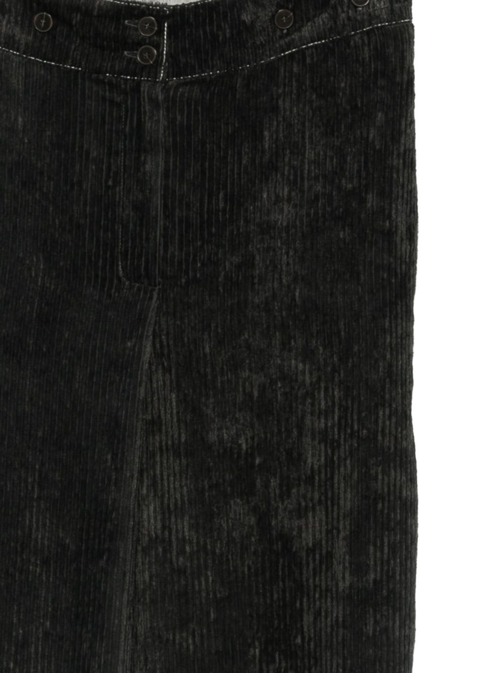 Alysi Wide-leg Velvet Trousers In Black