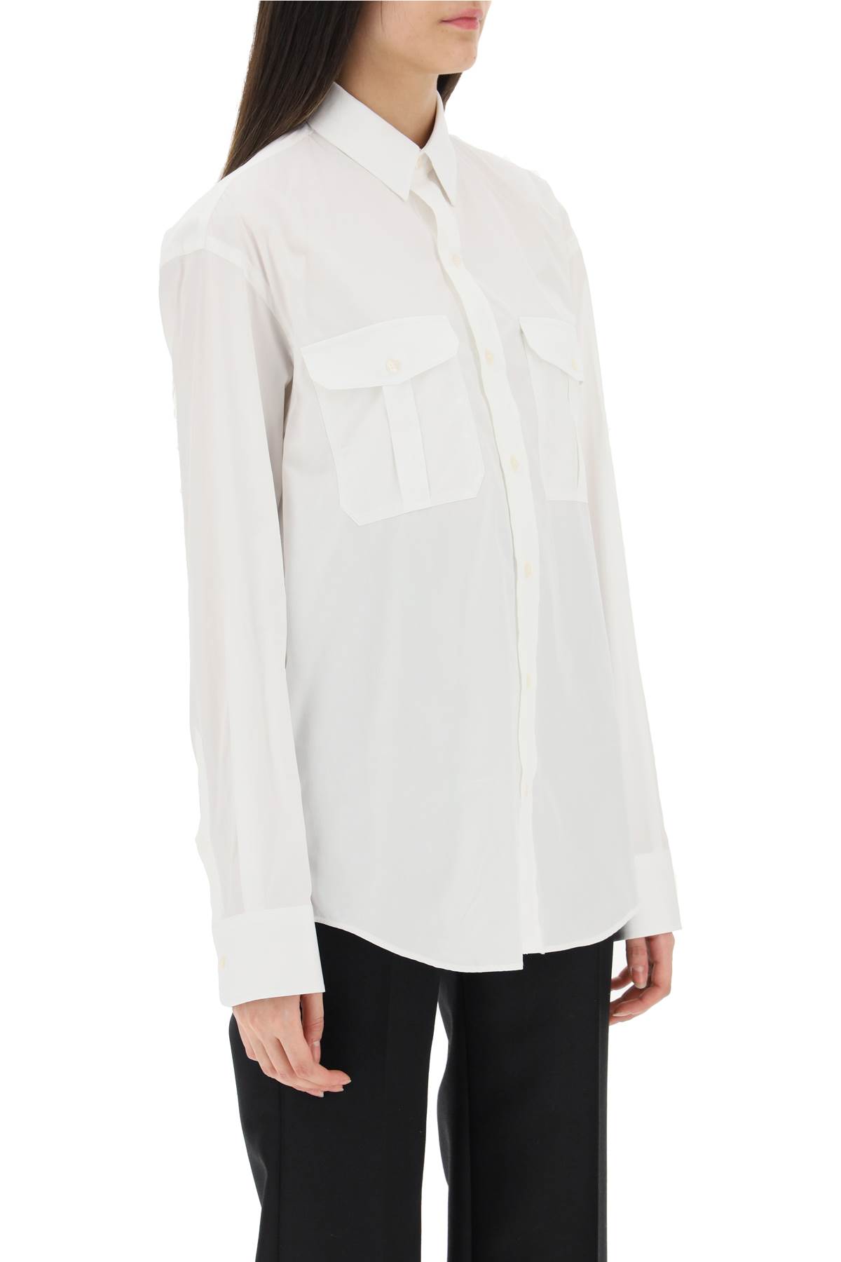 Shop Wardrobe.nyc Oversized Shirt In White (white)