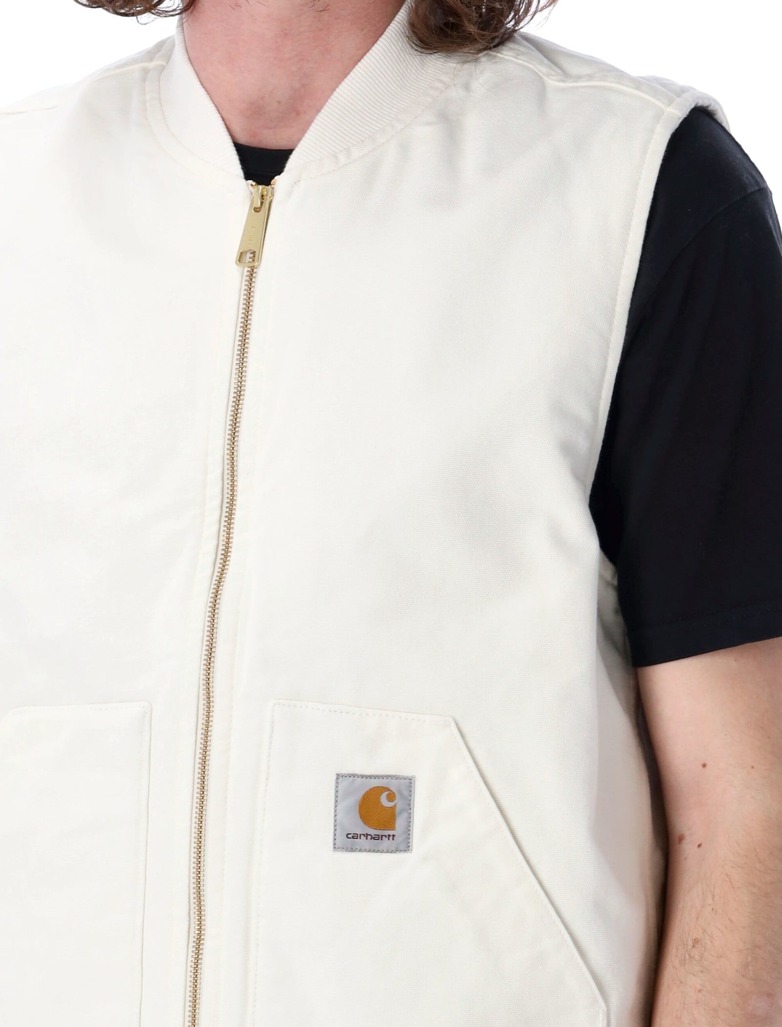 Shop Carhartt Classic Vest In Wax Rinsed