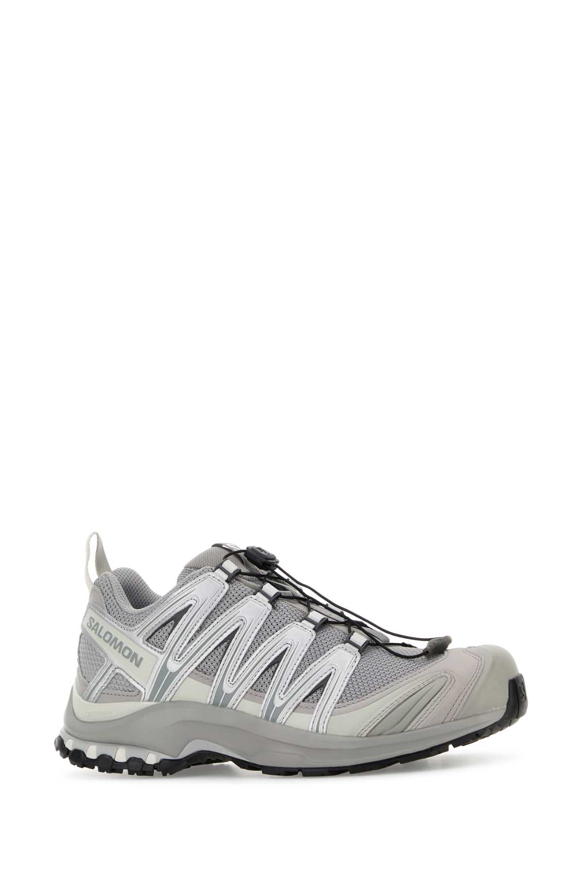 Salomon Silver Mesh And Synthetic Leather Xa Pro 3d Sneakers In Gray
