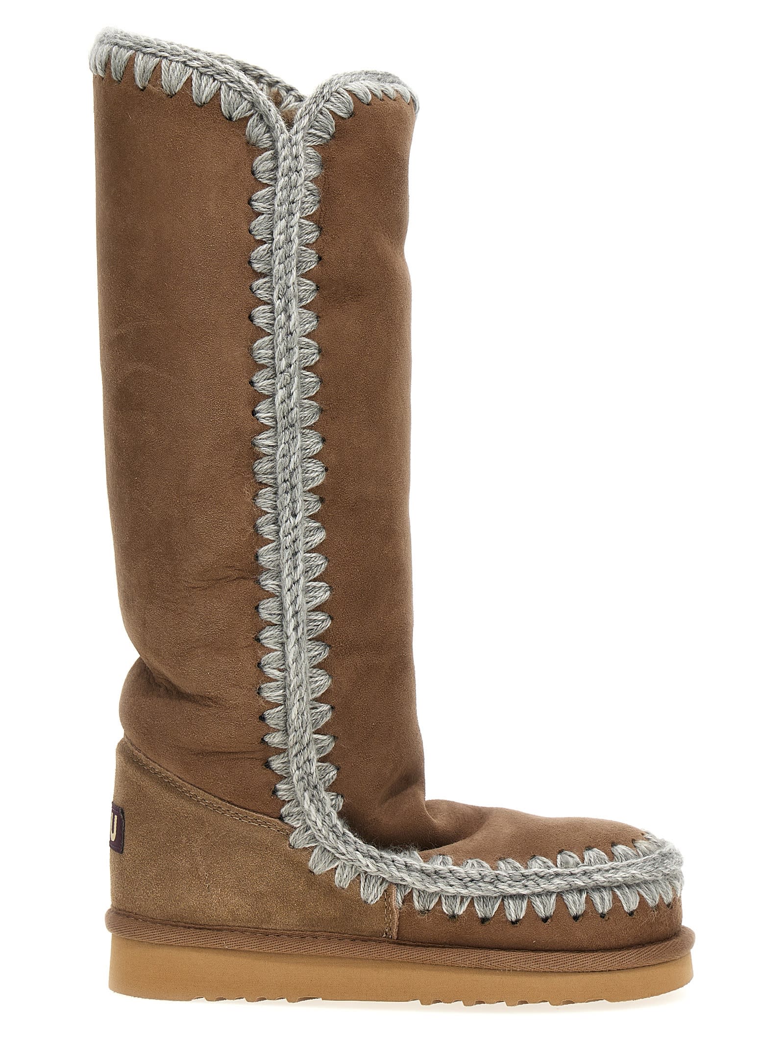 Shop Mou Eskimo 40 Ankle Boots In Beige