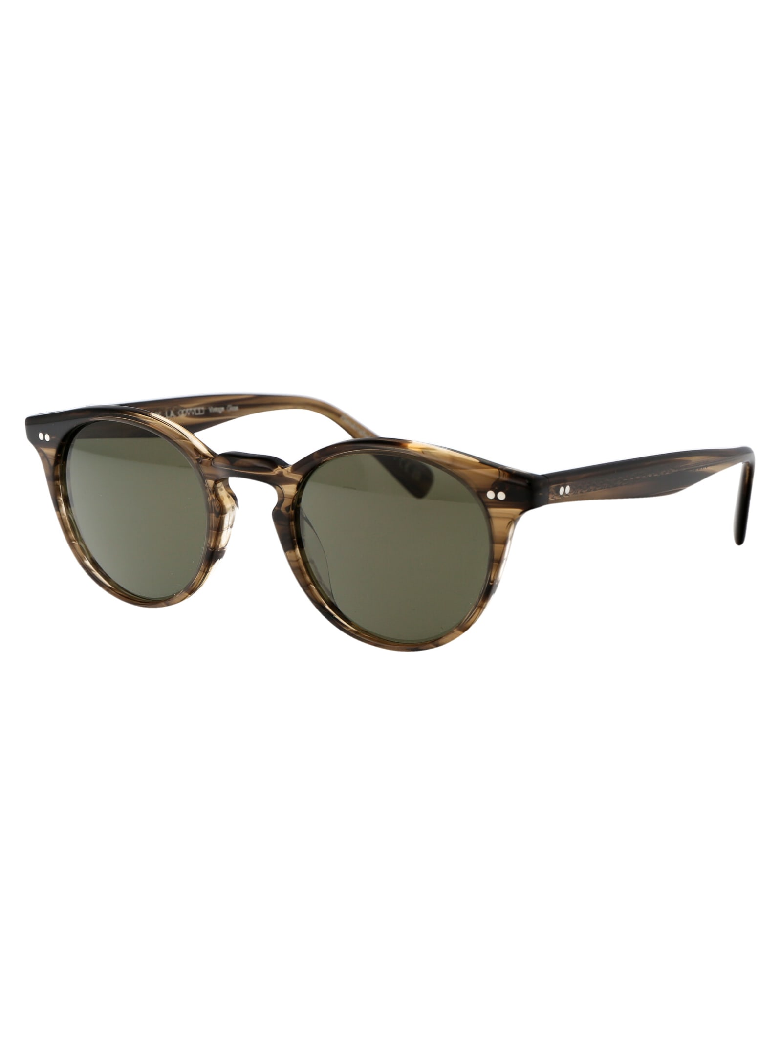 Shop Oliver Peoples Romare Sun Sunglasses In 179152 Olive Smoke