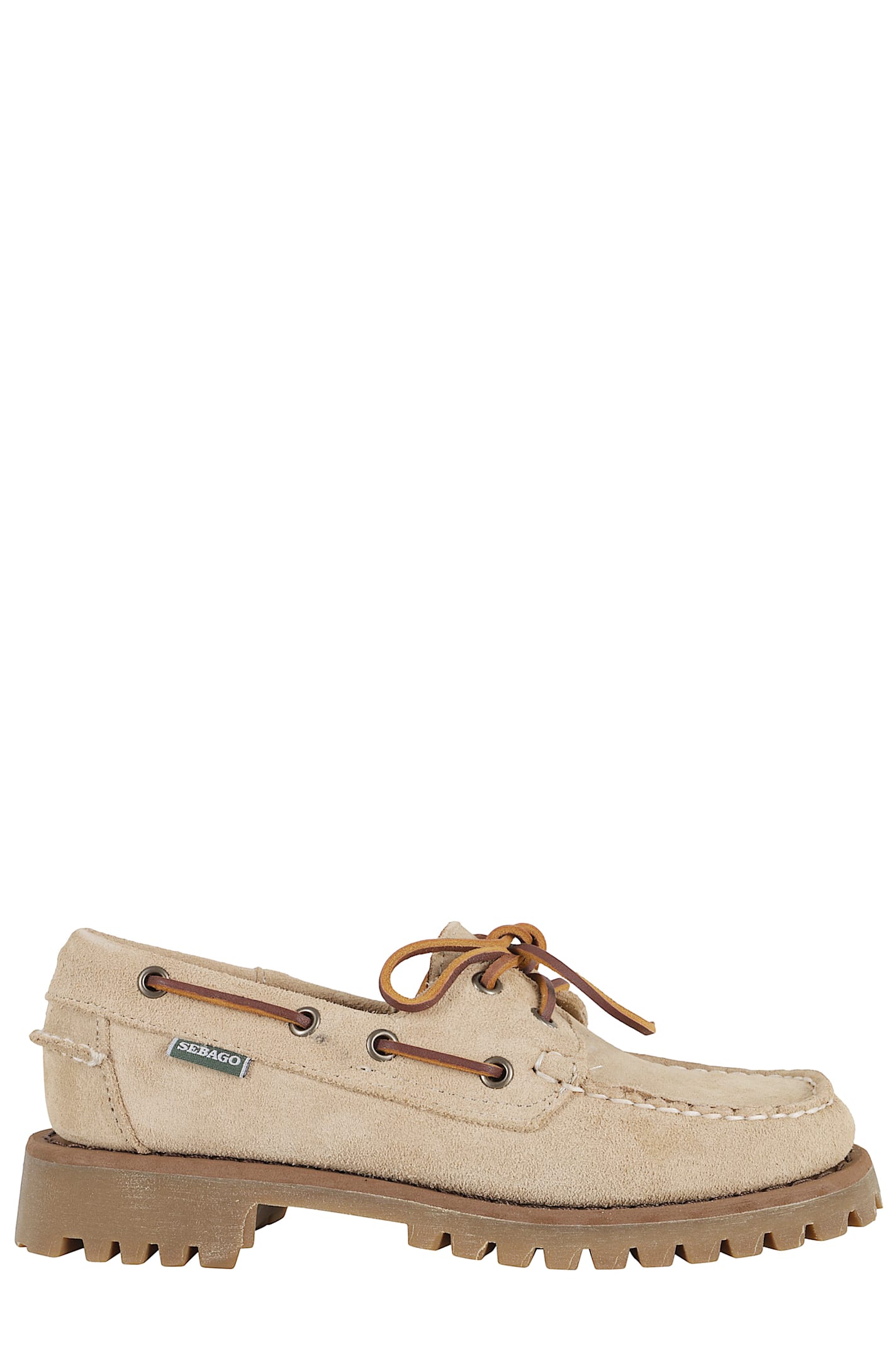 Sebago Ranger Suede Moccasin With Rugged Sole In Neutral