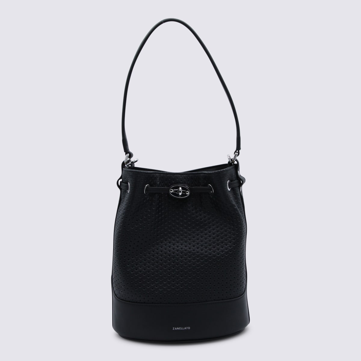 Zanellato Black Leather Monda S Top Handle Bag