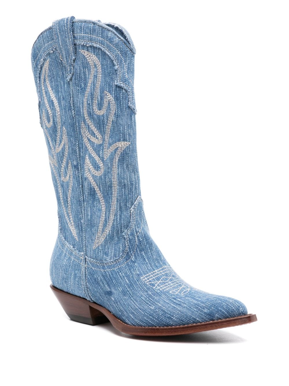 Sonora Denim Santa Fe Boots In Blue
