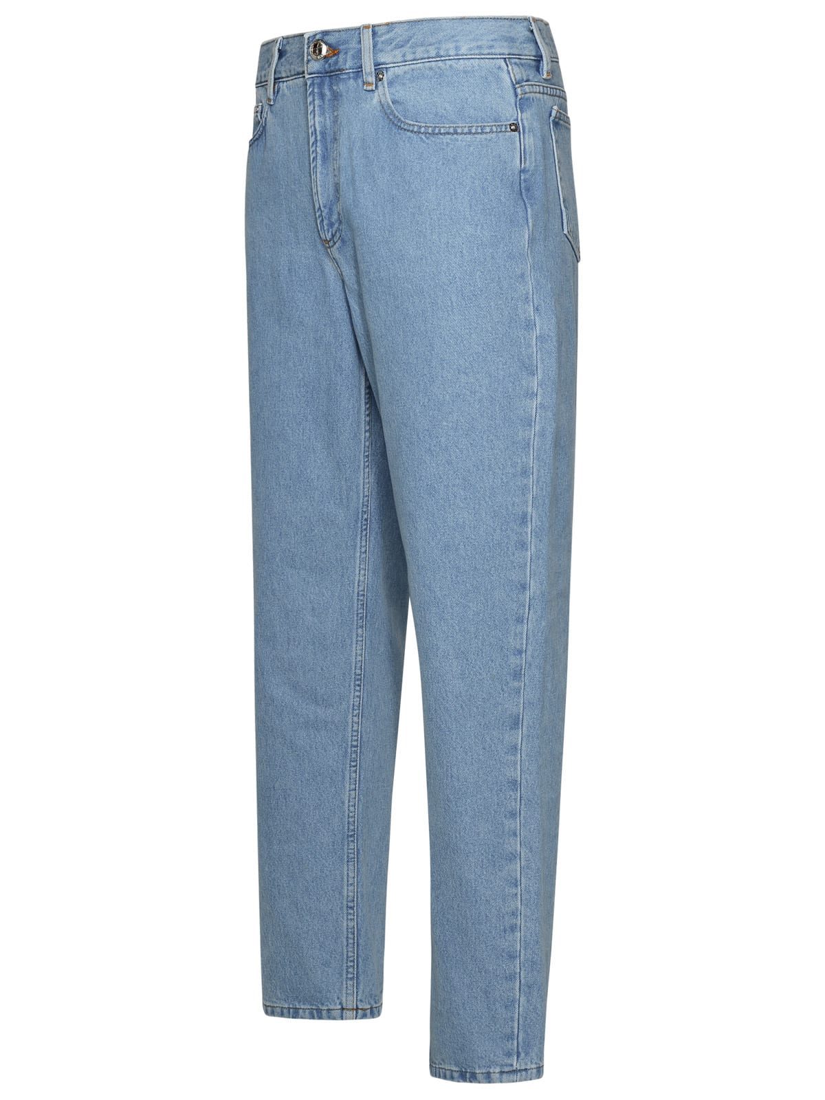 Shop Apc Martin Light Blue Cotton Jeans