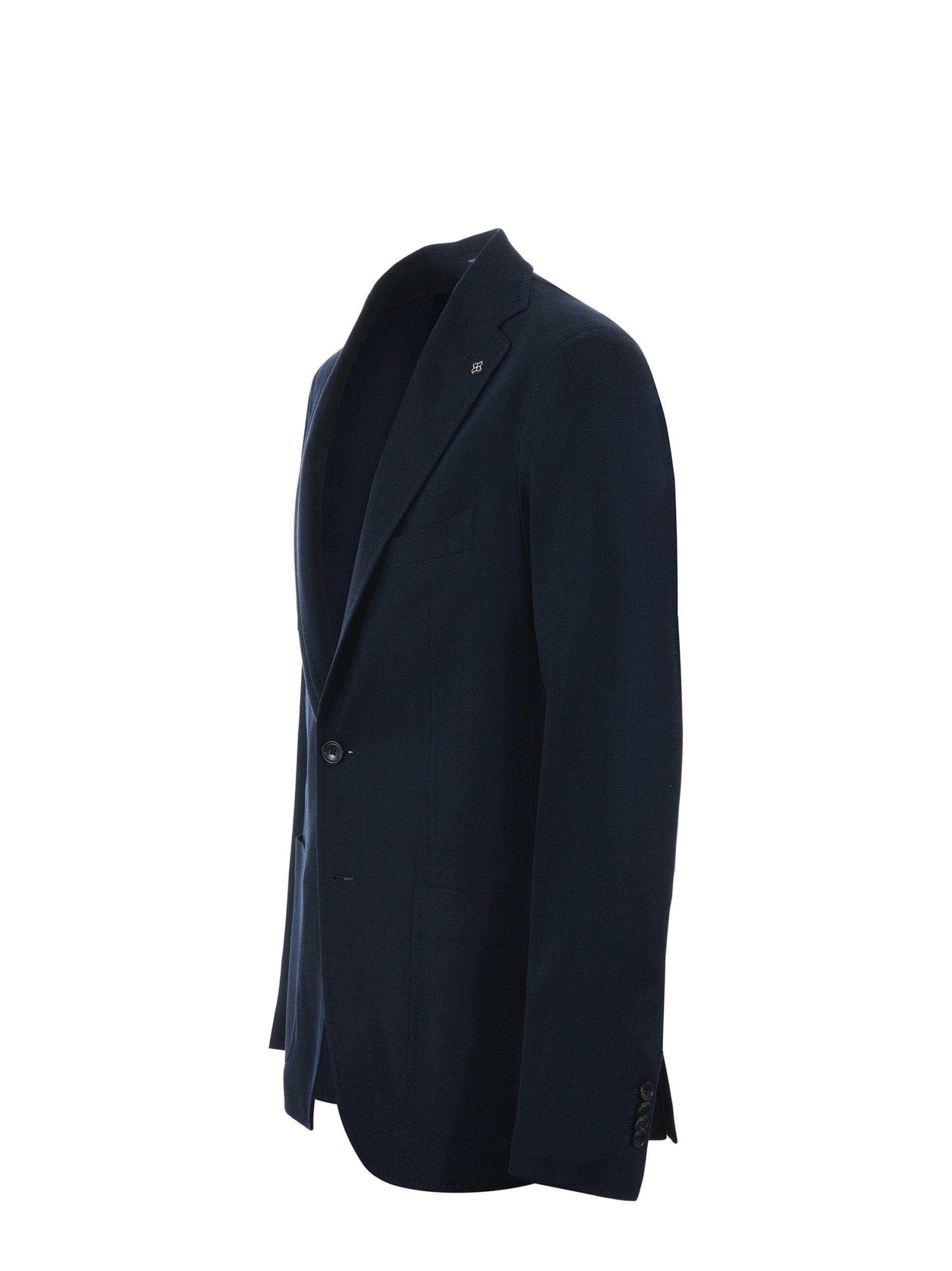 Shop Tagliatore Jacket In Blue