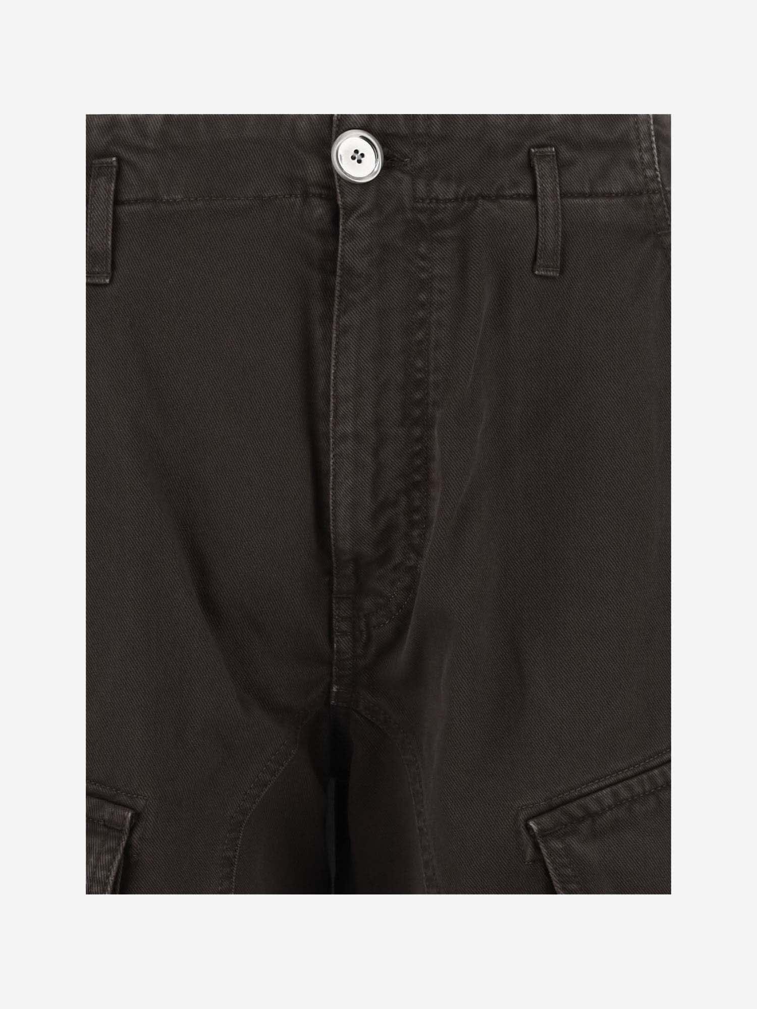 Shop Pinko Cotton Denim Cargo Jeans In Black