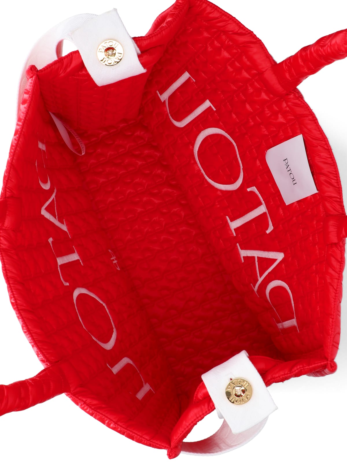 Shop Patou Quilted Tote Bag In Red