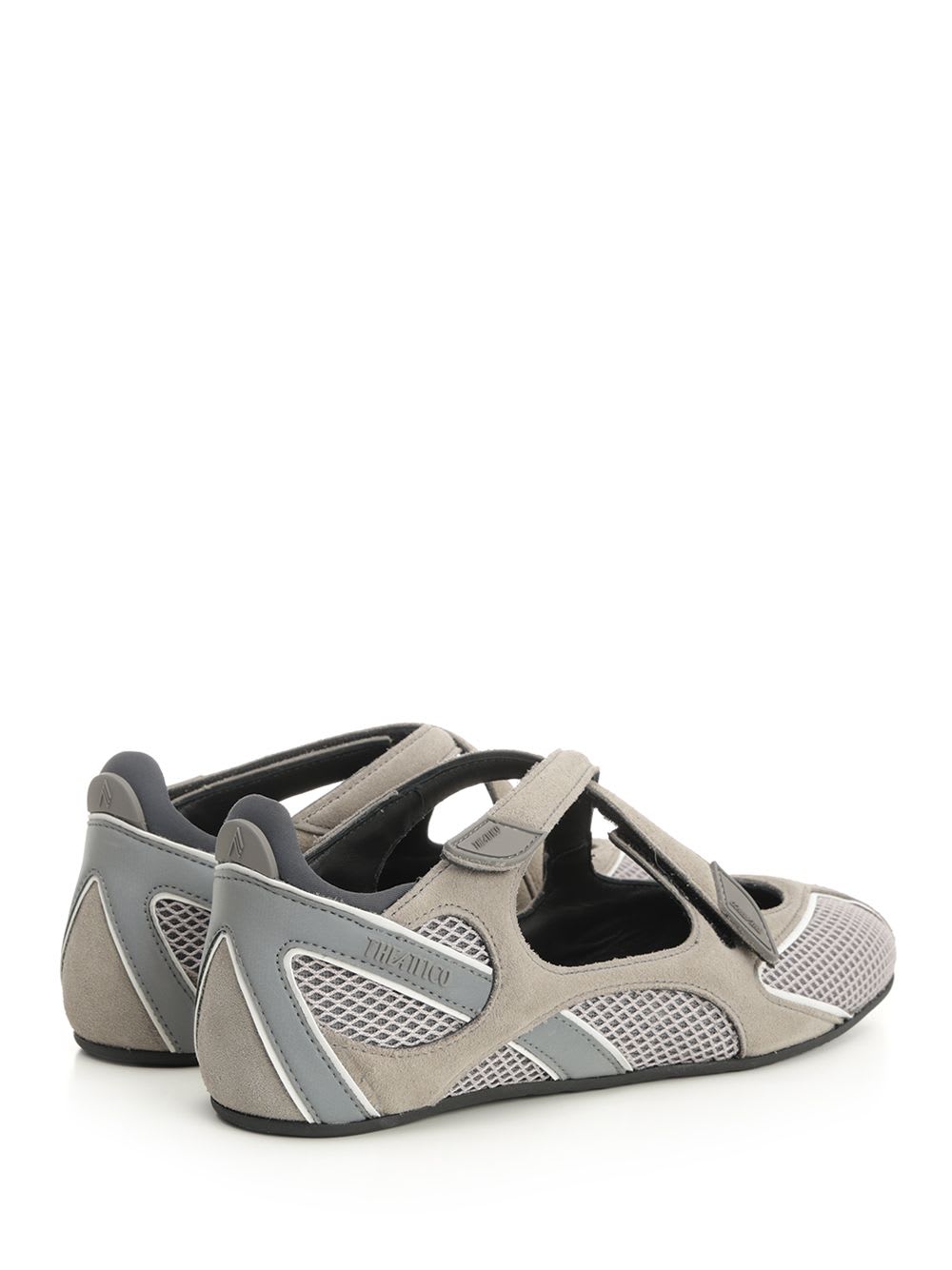 Attico Floor 01 Flat Ballerina In Gray