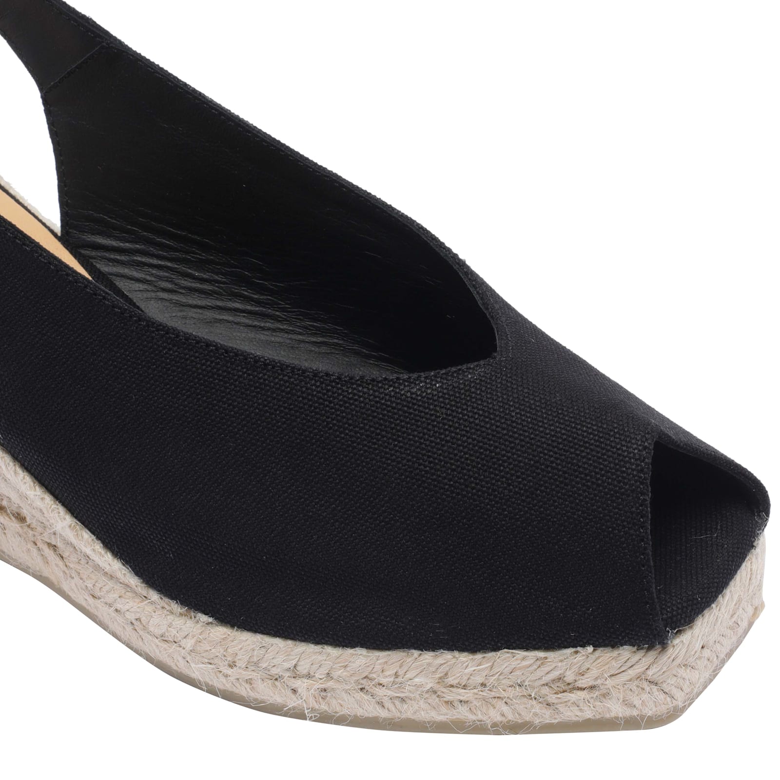 Castaã±er Dosalia Canvas Slingback Espadrilles In Black