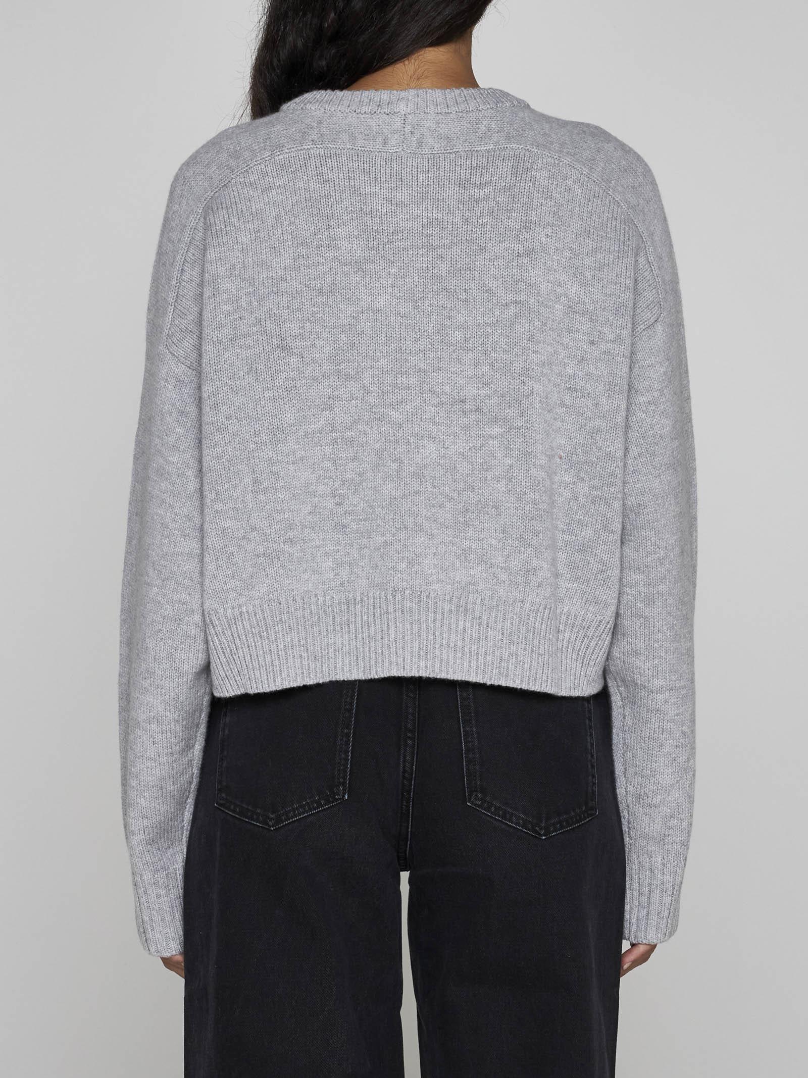 Shop Loulou Studio Bruzzi Wool And Cashmere Sweater In Grey