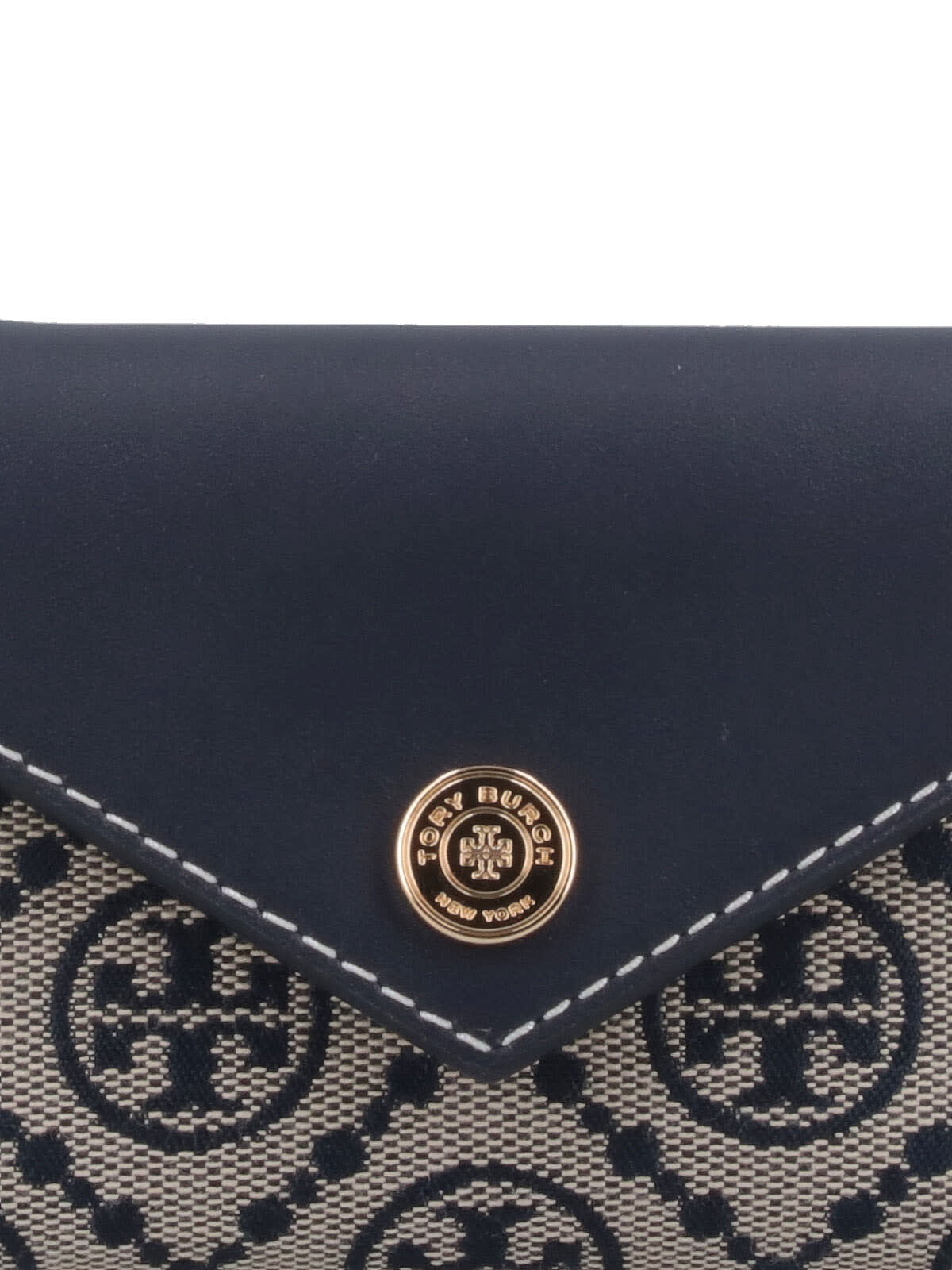 Tory Burch T Monogram Small Trifold Wallet In Blue
