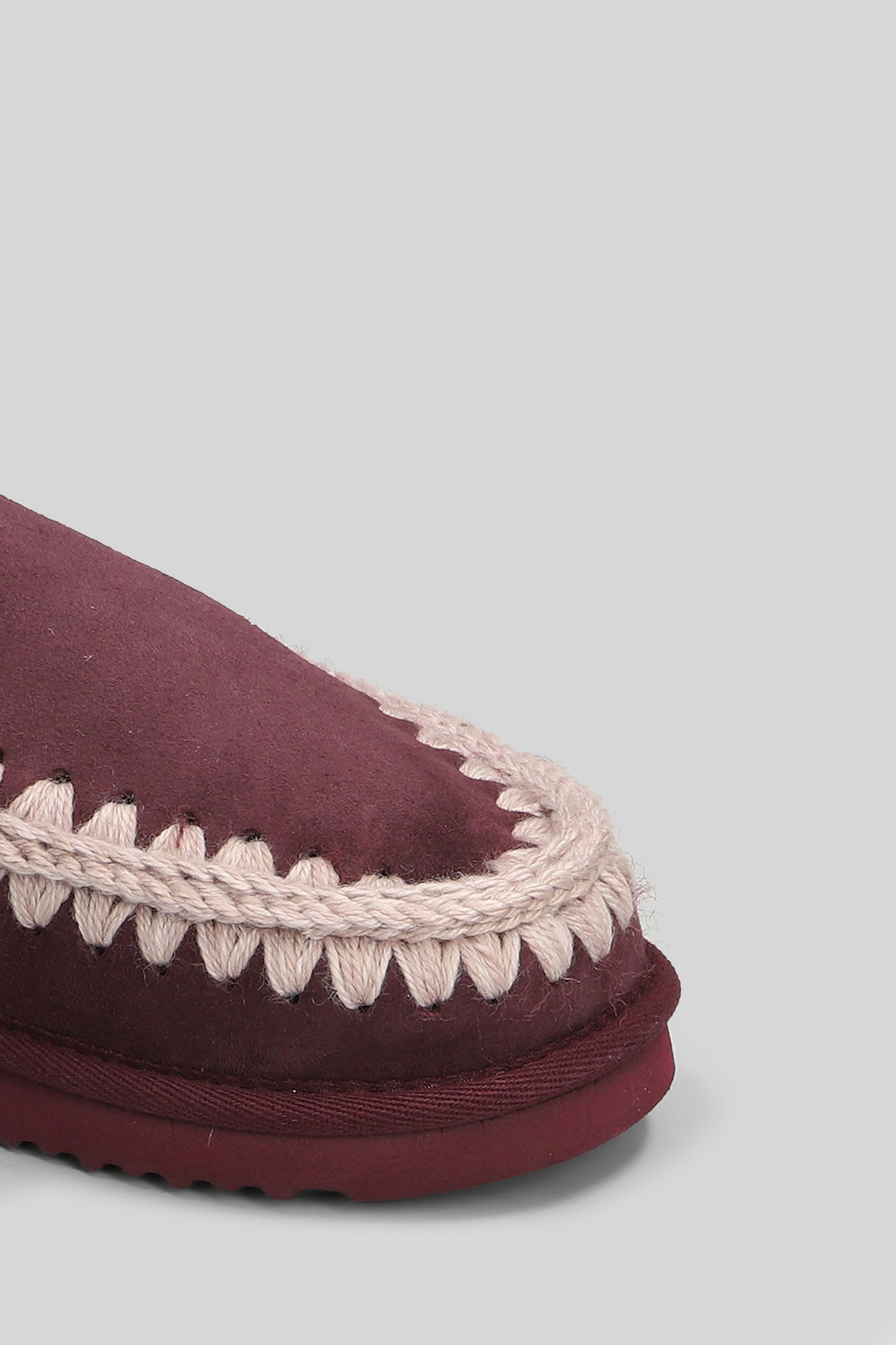Mou Eskimo Slipper Slipper-mule In Bordeaux Suede In Burgundy