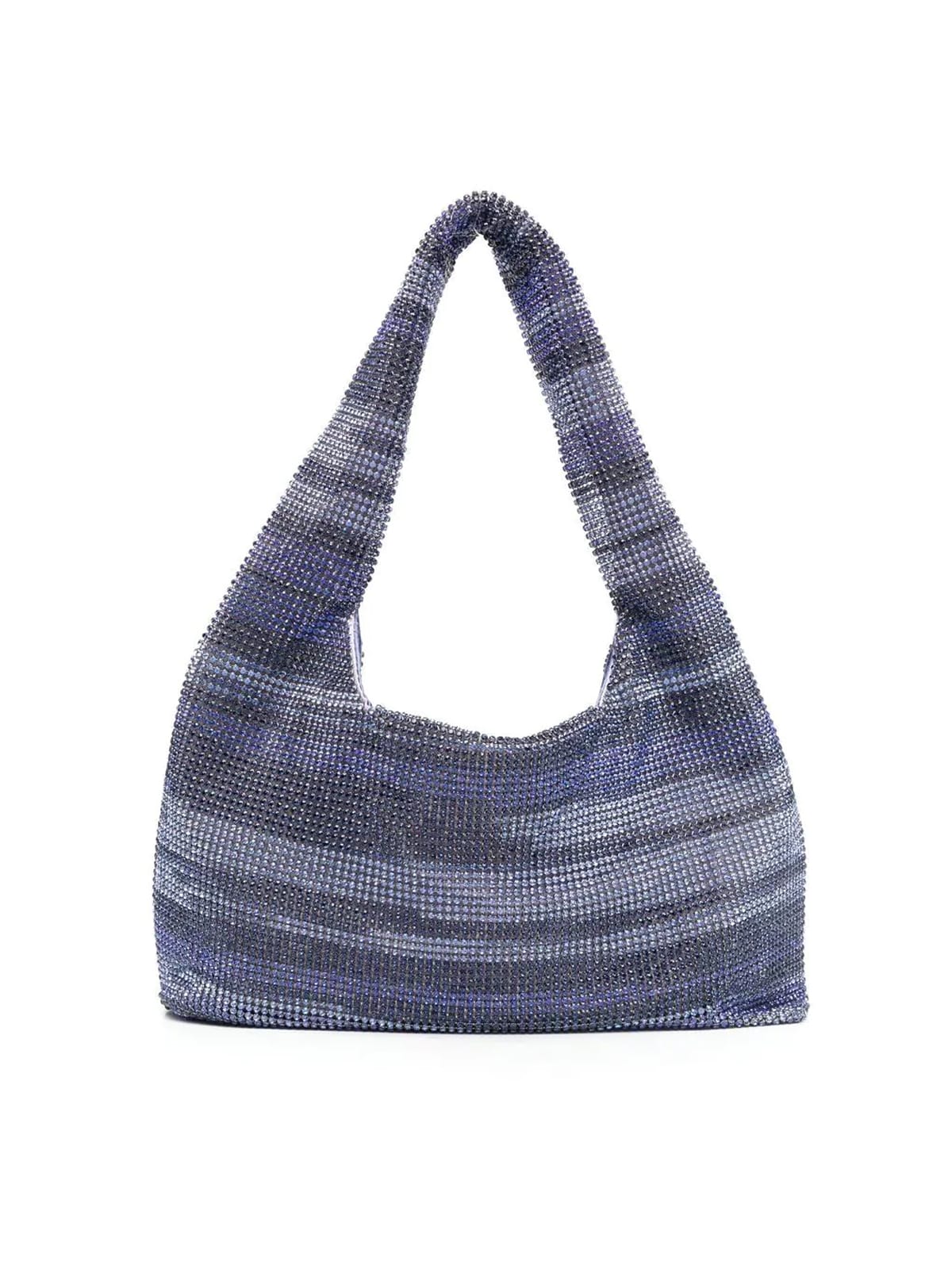 Shop Kara Mini Crystal Mesh Armpit Bag In Purple Streaking