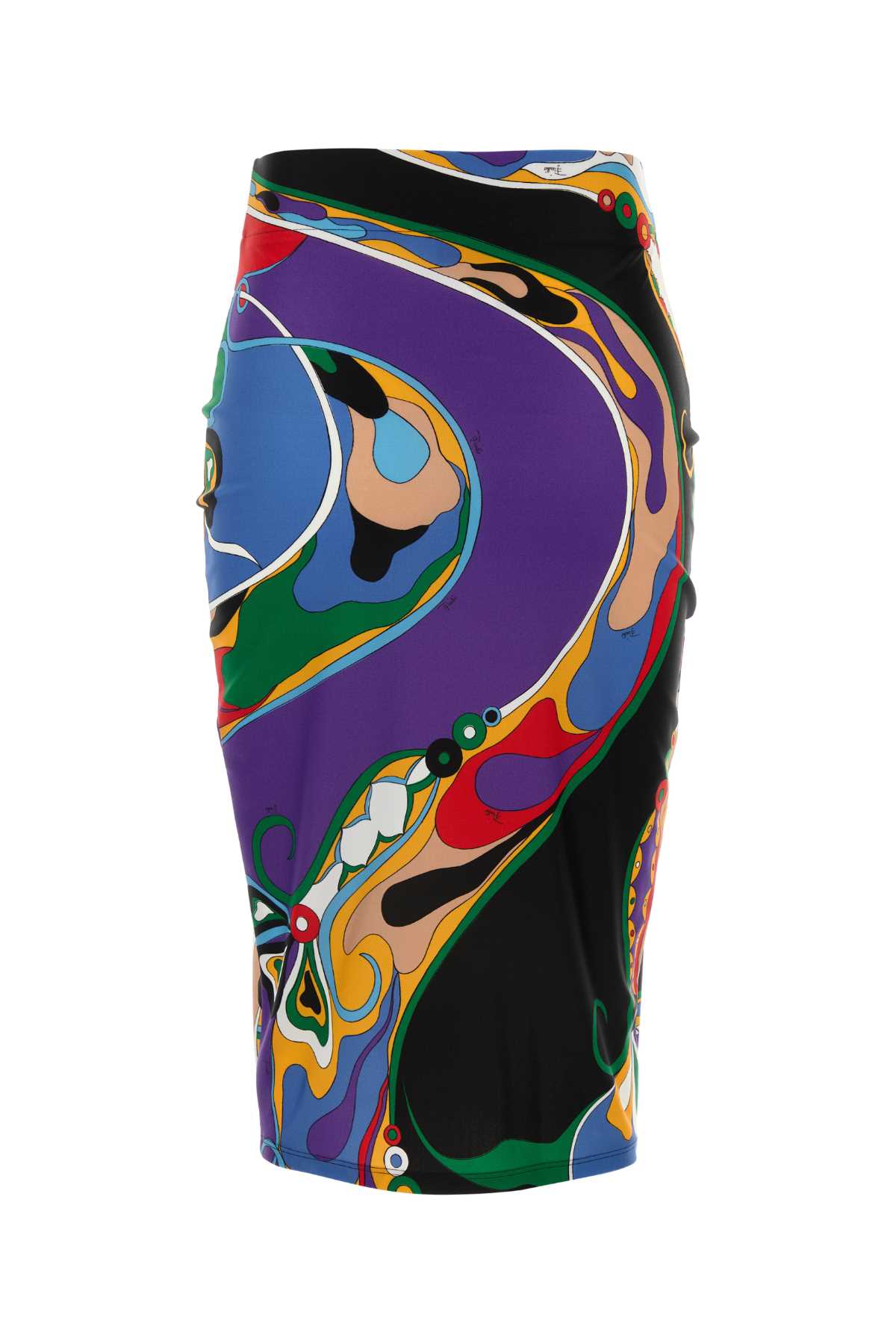 Shop Pucci Printed Nylon Stretch Skirt In Violarosso