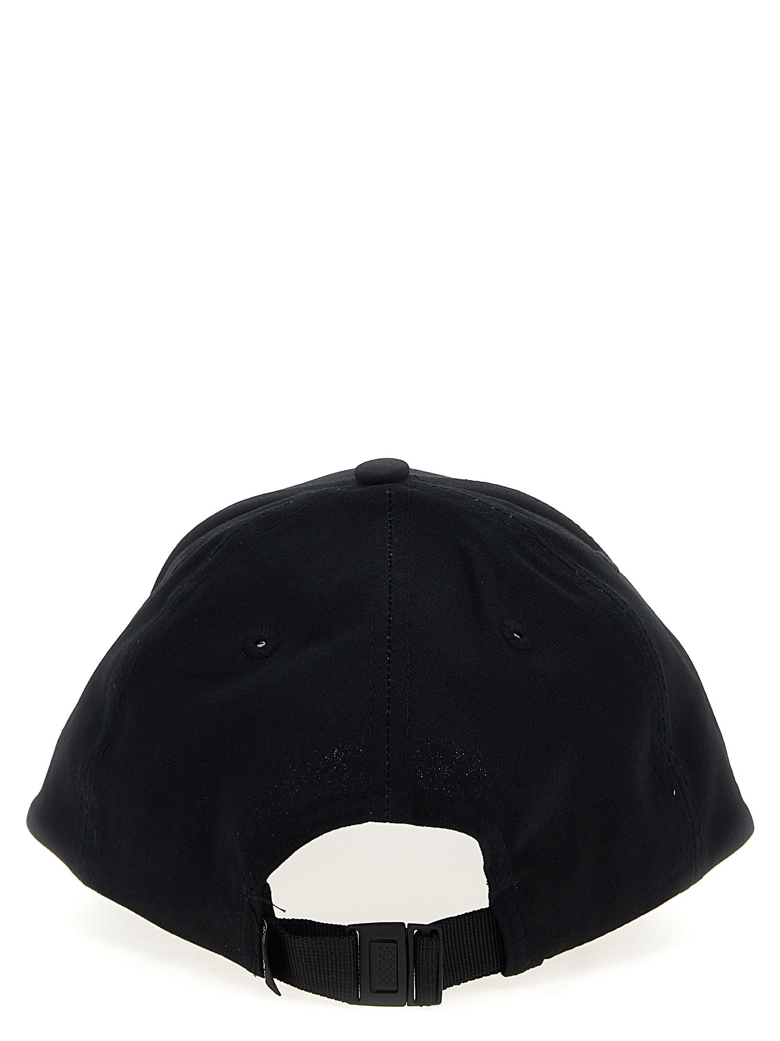 Shop Stone Island Logo Embroidery Cap In Black