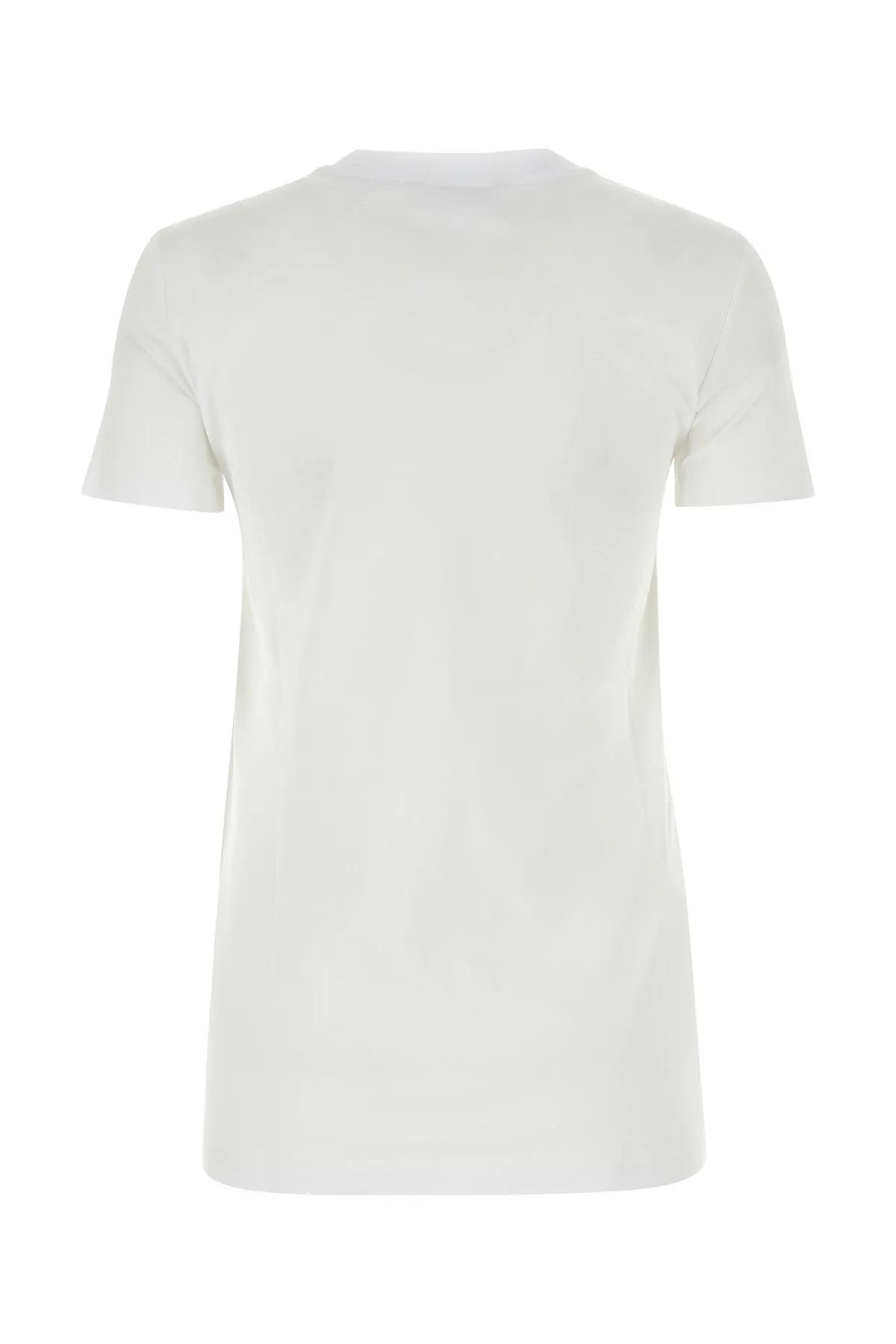 Shop Max Mara White Cotton Taverna T-shirt In Bianco