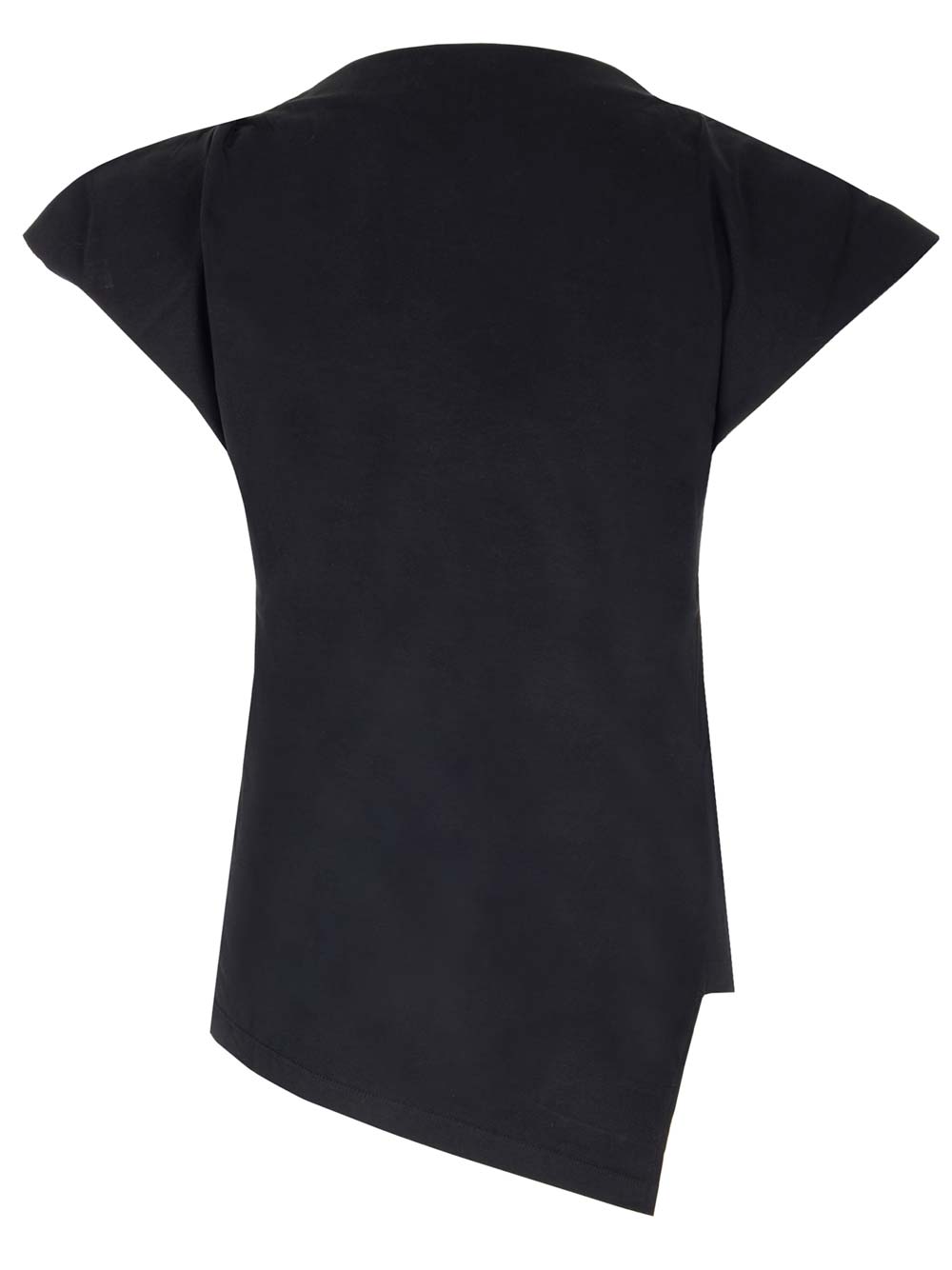 Isabel Marant Sebani Padded Asymmetric T-shirt In Nero