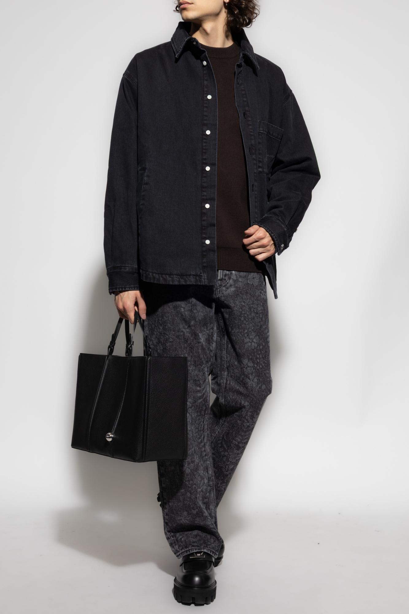 Jacquemus La Chemise Boulanger Quilted Denim Jacket In Black